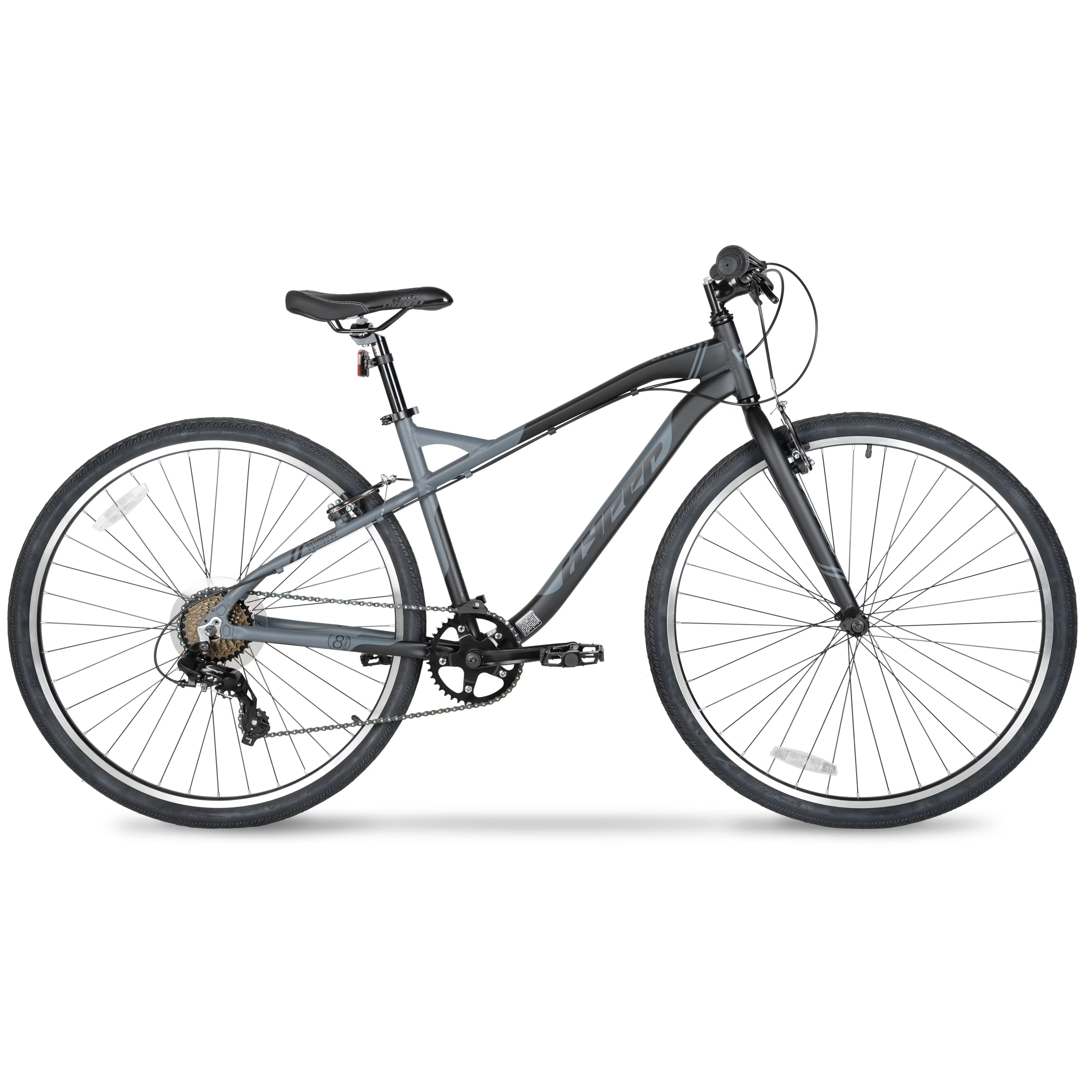 Premium Road Bike with Adjustable Seat Height, Adults Ages 14+, 700c Urban Hybrid - Gray Model CC0DBF