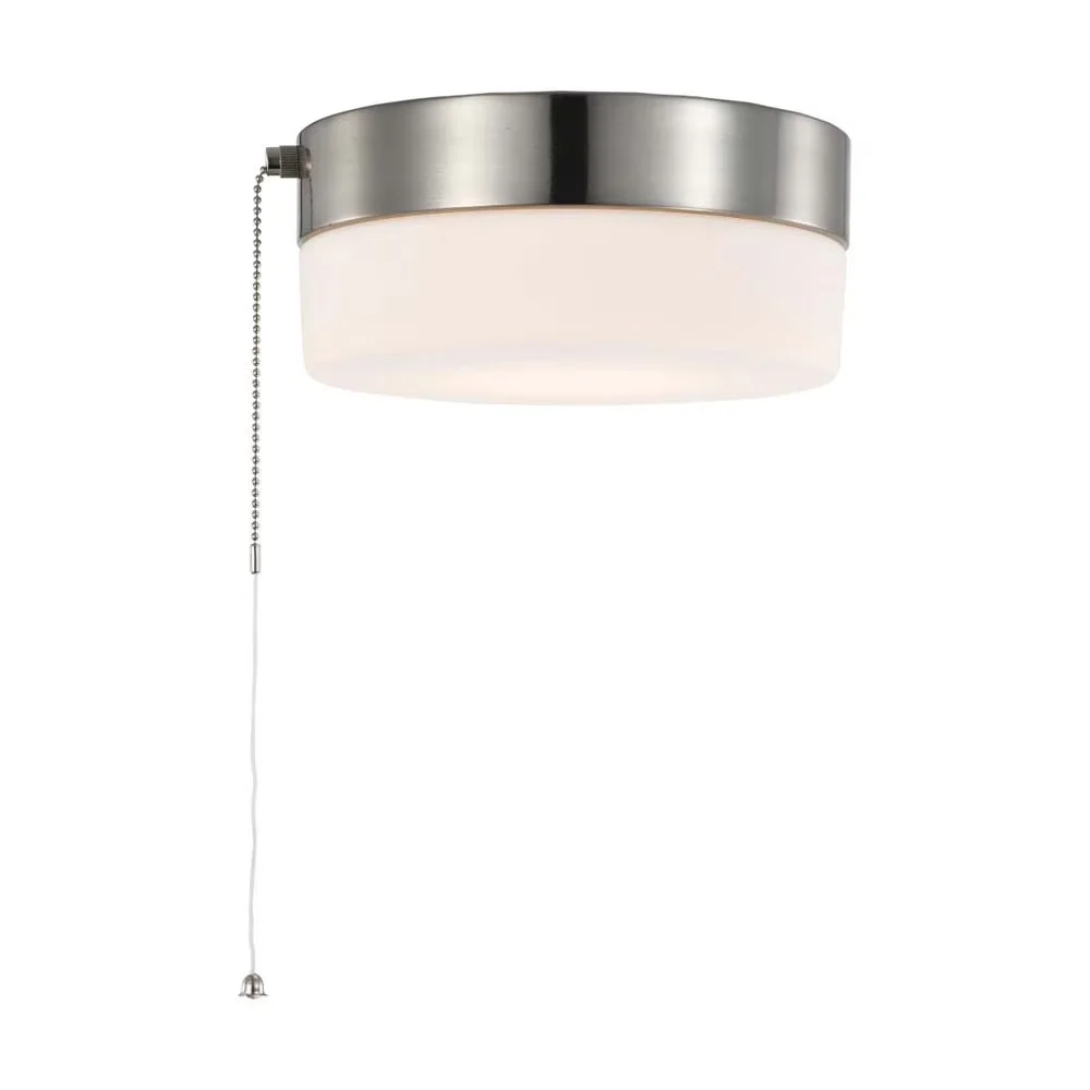 Versatile Ceiling Lights Fixture with LED, 12W, 12W LED Flush Mount - Silver Glass & Steel Model 3B2B9C