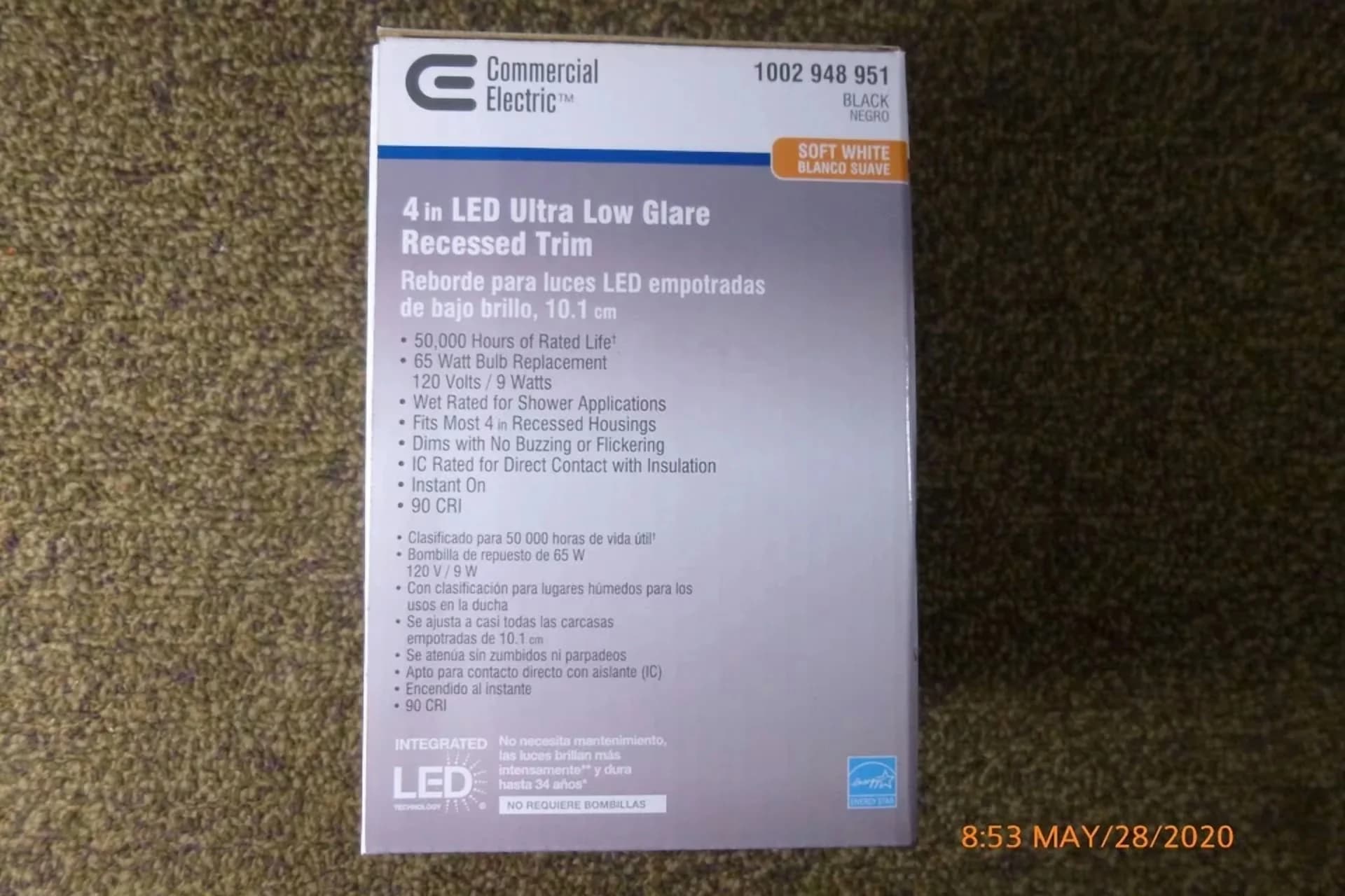 Sleek Ceiling Lights Fixture with LED - Commercial - Space-Saving Design Model D404E3