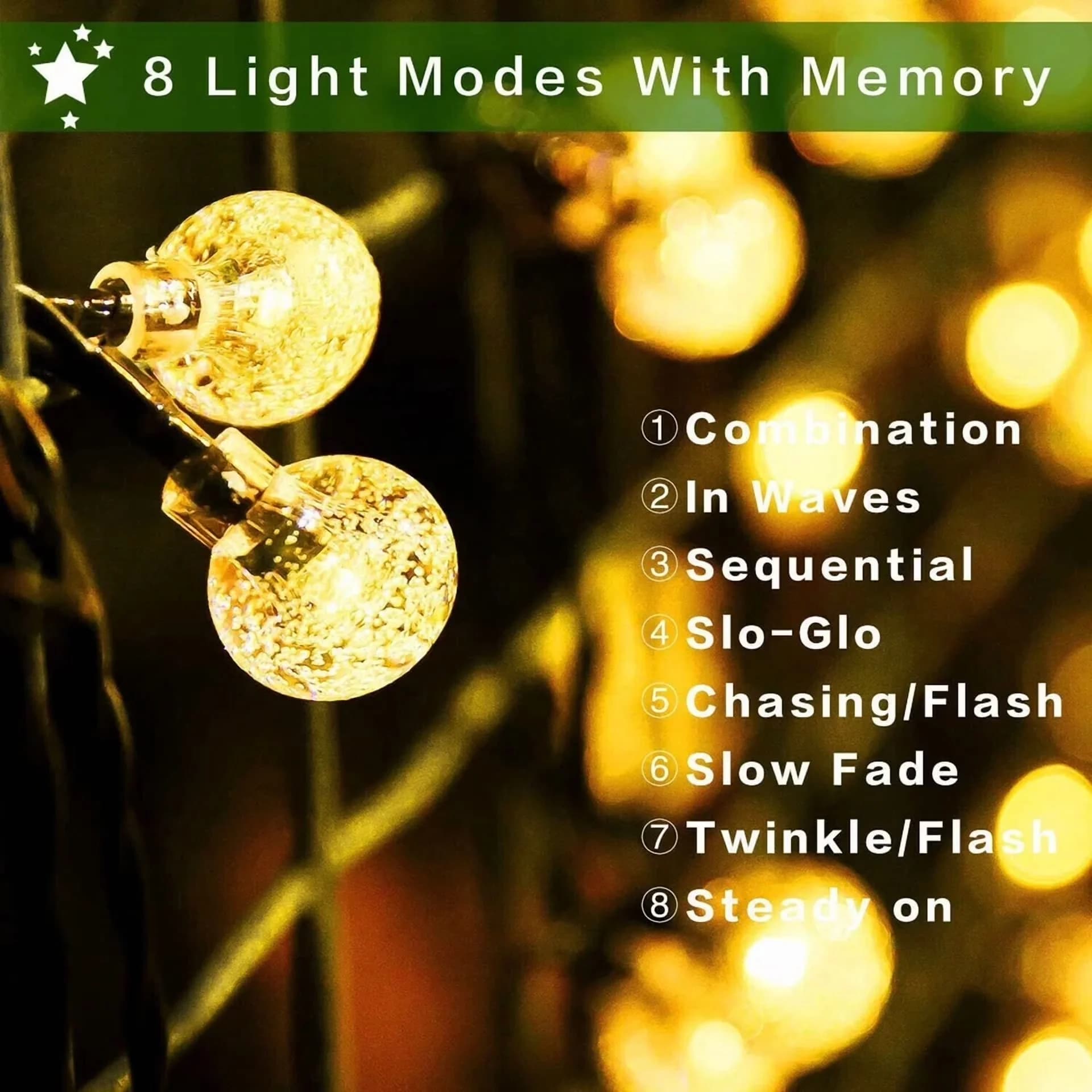 Novelty Light Premium with LED, Solar - White 5Ft - Space-Saving Design Model E89411