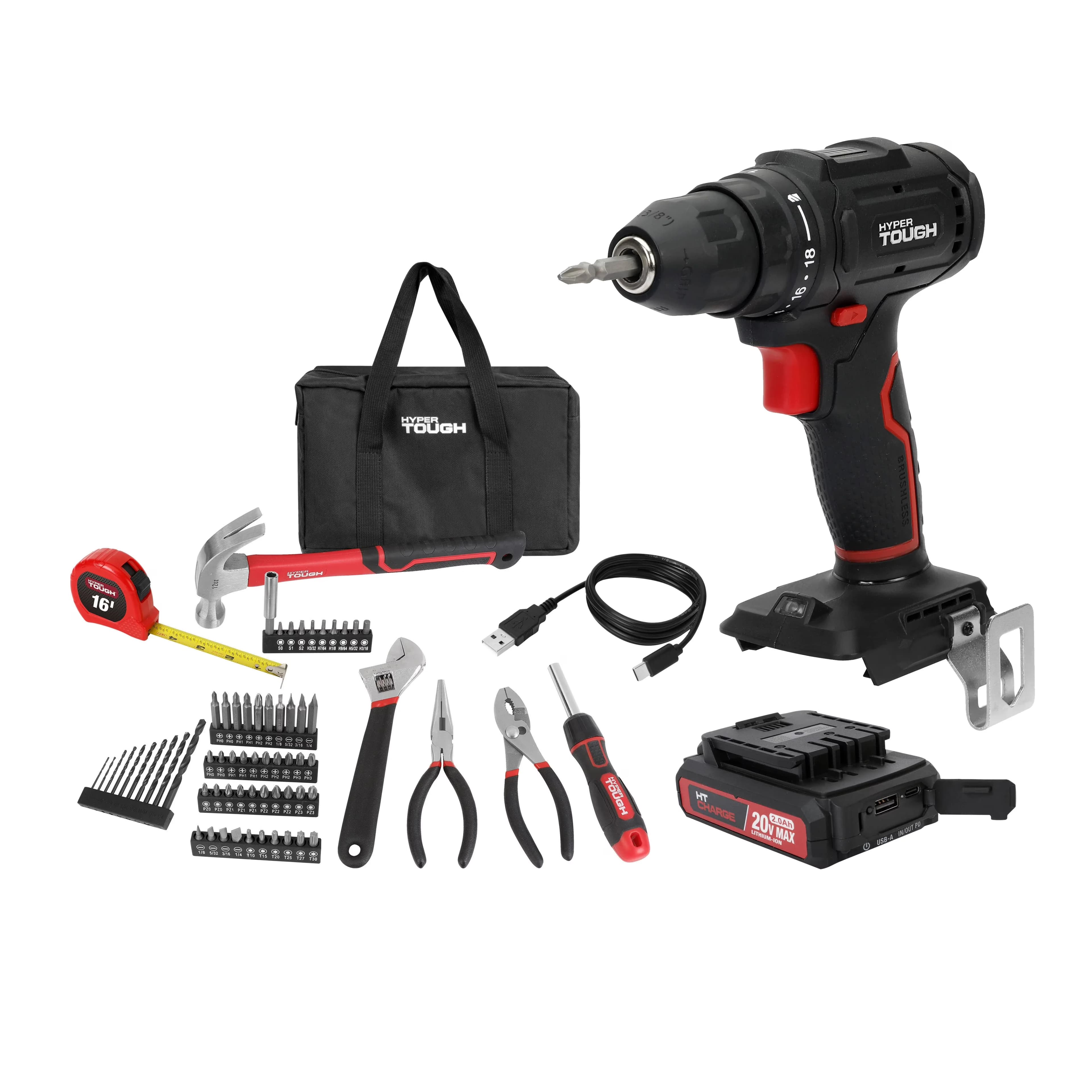 Reliable Drills Driver with Battery, Fast Charge, Battery and Charger - Black Model 40908B
