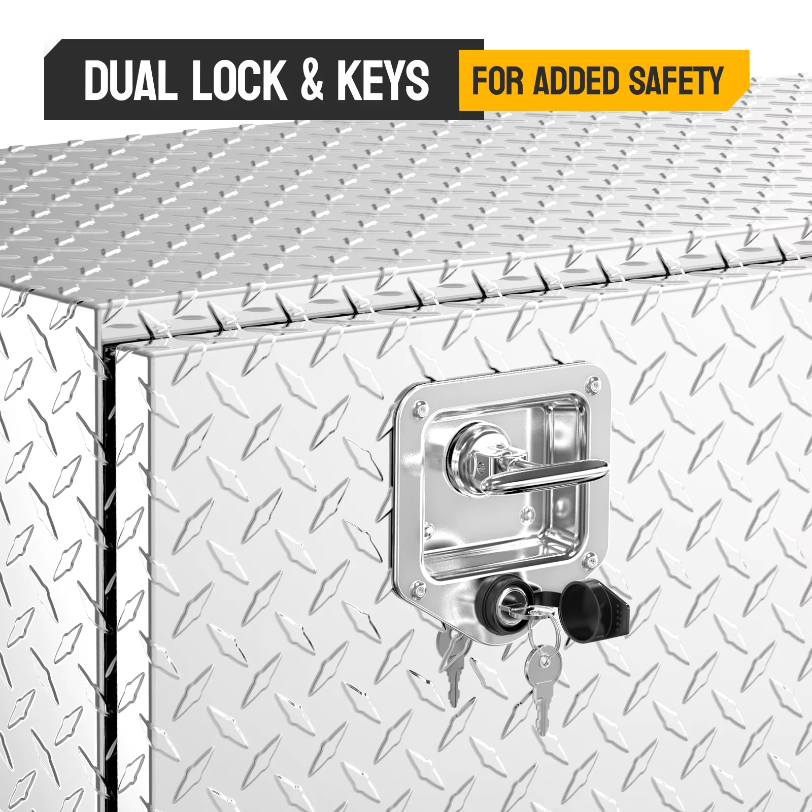 Classic Toolstorage with Lockable, 36 inch Aluminum Truck Tool Box, Silver - Aluminum Alloy Silver Model 5CD966