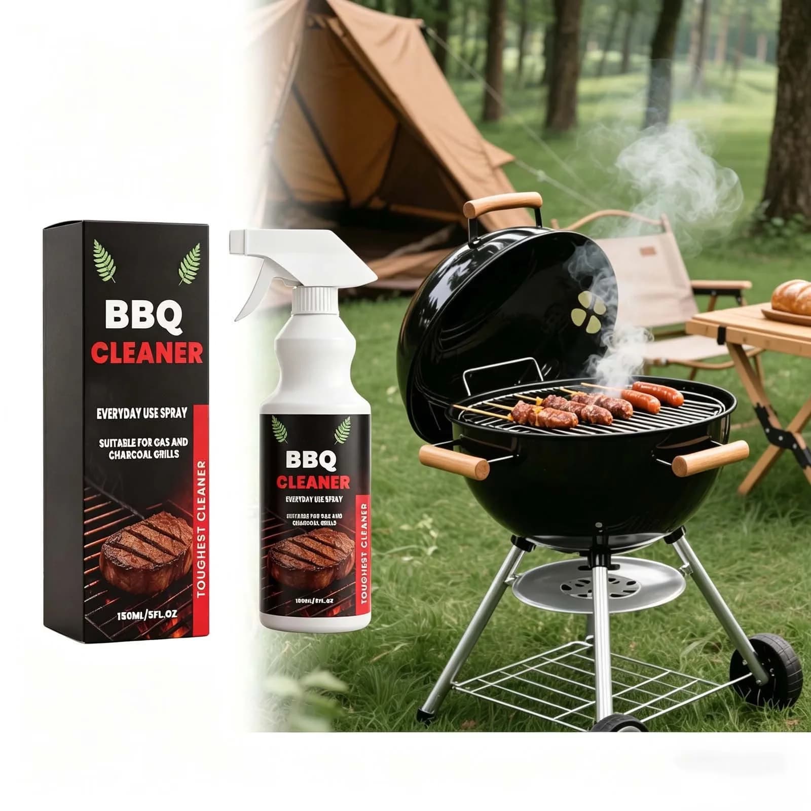 Compact Combo Grill with Multi-Purpose Cleaner, All Purpose Cleaner Spray, All Purpose Cleaner - Model E5D971