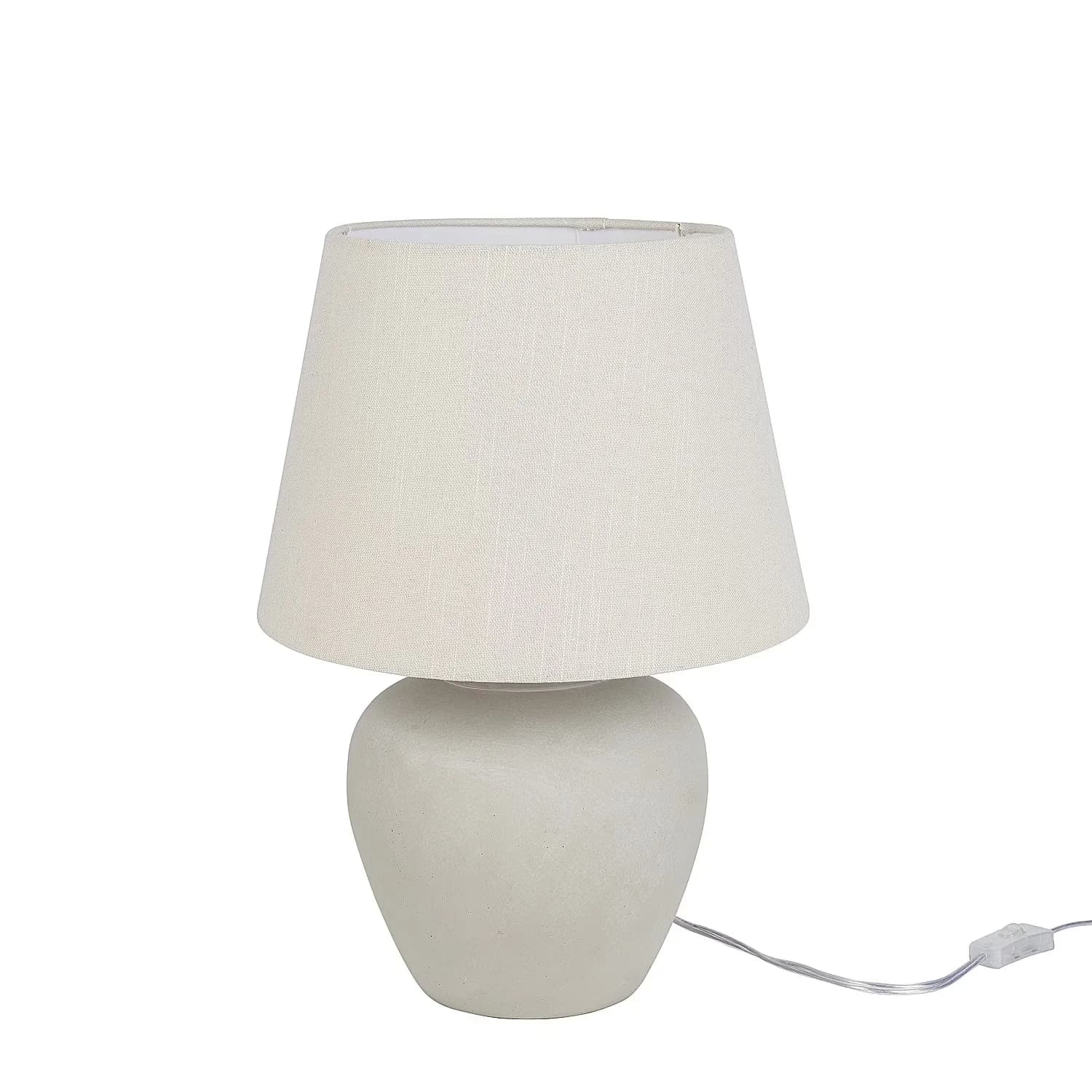 Compact Table Lamp with Incandescent, Transitional, 20" Light Grey Ceramic Pot Transitional - Ceramic Gray Model 0E5BEA