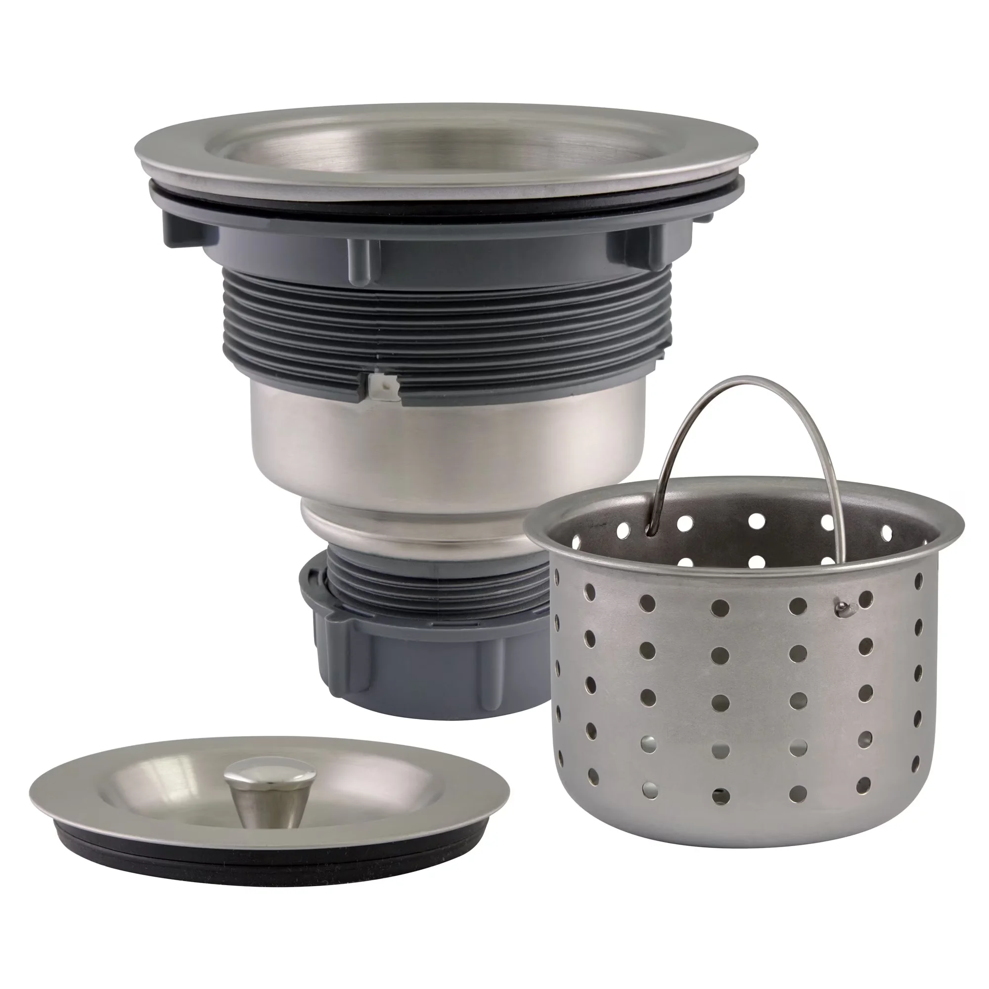 Modern Kitchen Renovation with Traditional, Stainless Steel Sink Drain Strainer, Standard 3.5 in. Fit - Silver Stainless Steel Model A53129