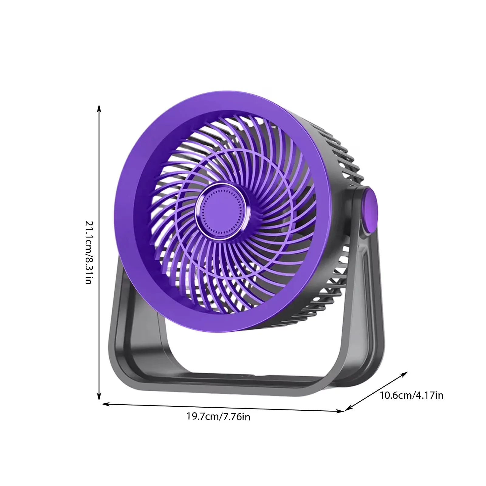 Quality Fans In Cooling with Battery, Desktop Fan, Desk Fan Table Fan - Purple Abs/Plastics for Bedroom, Dorm Model 48E116