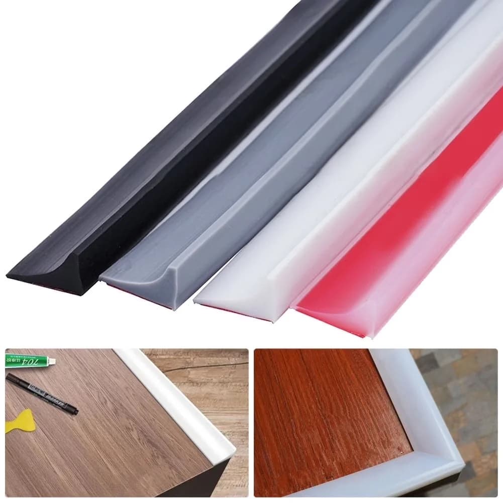 Classic Building Material with Waterproof, Collapsible Shower Threshold Water Dam - White Model EC9D08