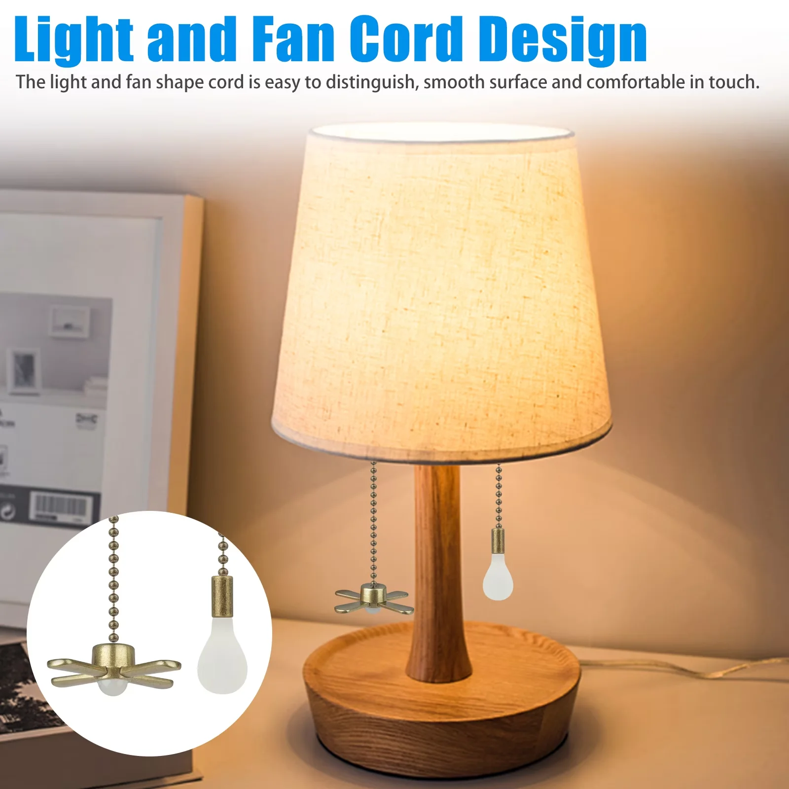 Efficient Desk Lamp with USB, Flexible Neck, 2pcs Ceiling Fan Pull Chain Set - Metal Bronze Model FF78A4