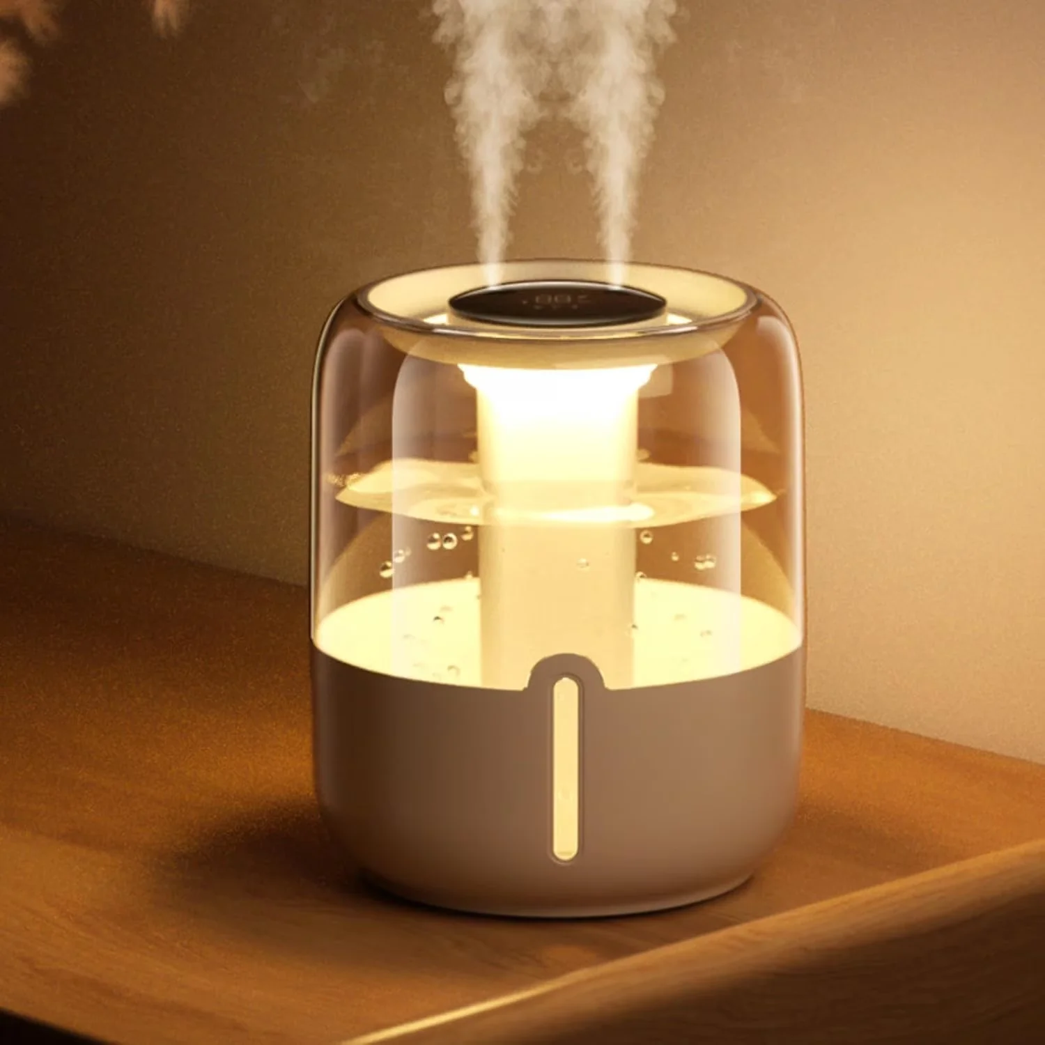 Premium Humidifier with Purifies Air, Water Level Indicator, Variable Speed - Beige Model 5A8884