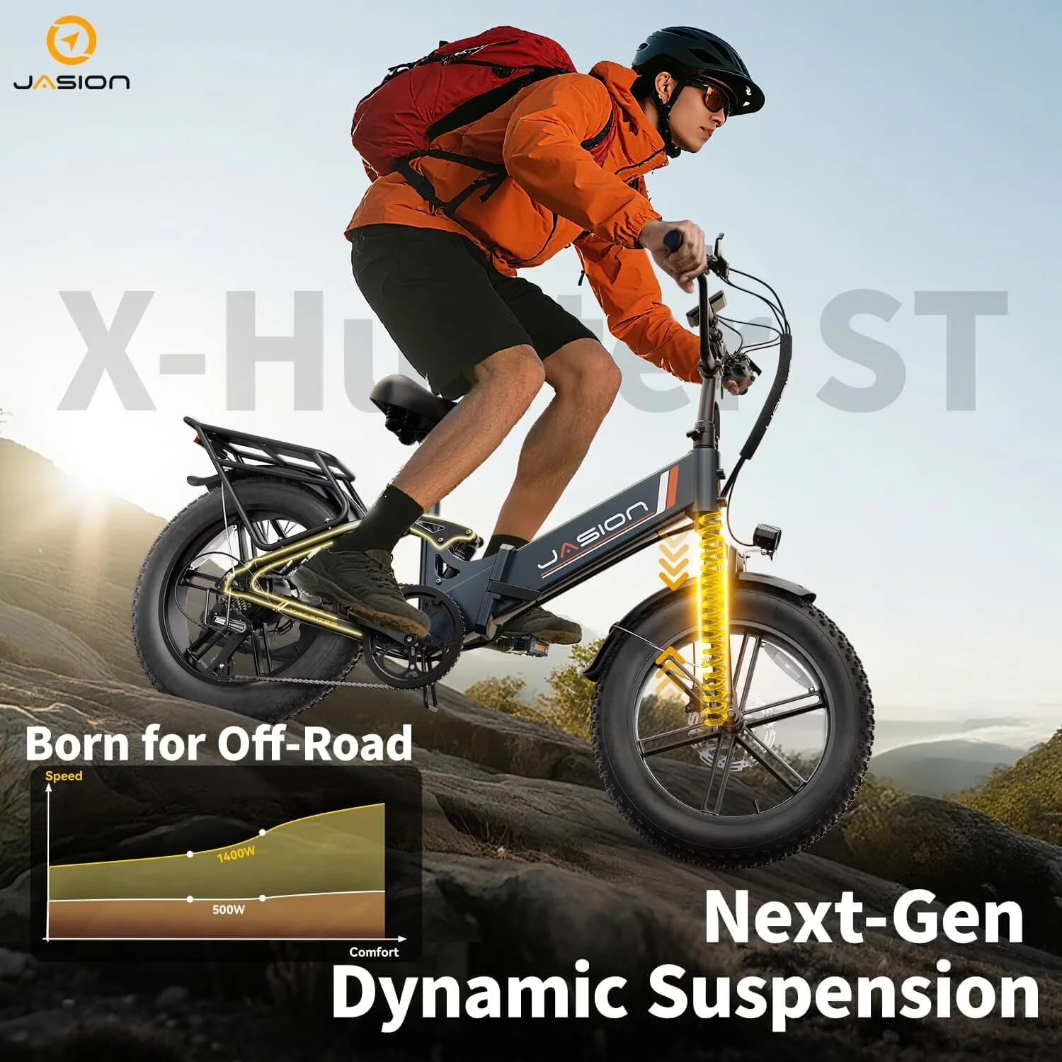 Electric Bike Stylish with Battery, 750W, X-Hunter ST - Blue - Satisfaction Guaranteed Model C9DB15