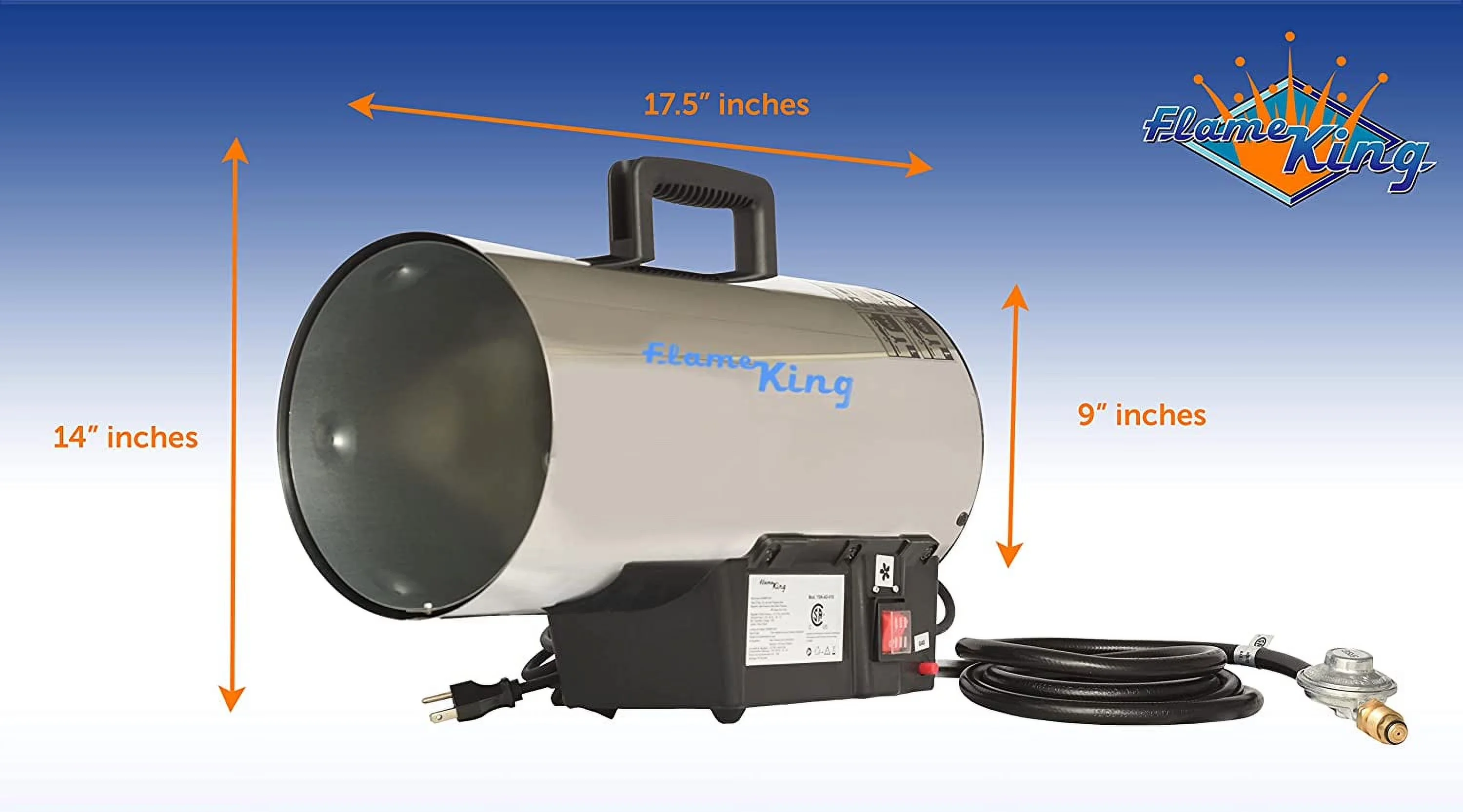 Portable And Electric Space Heater Versatile with Adjustable, Automatic Shutoff, 1500’ Coverage - Silver Model EDB107