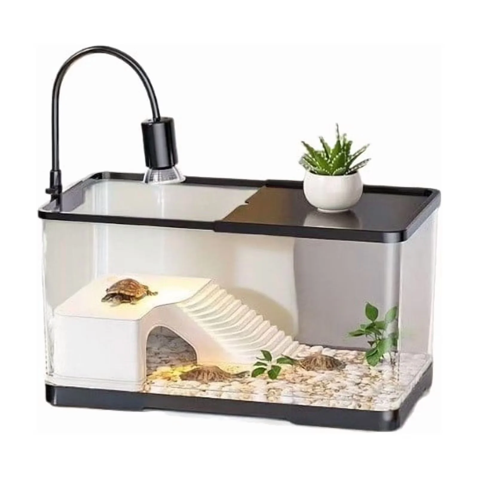 Lamp Set Essential with LED, Transitional, Reptile Habitat - White Plastic Model E2CB05