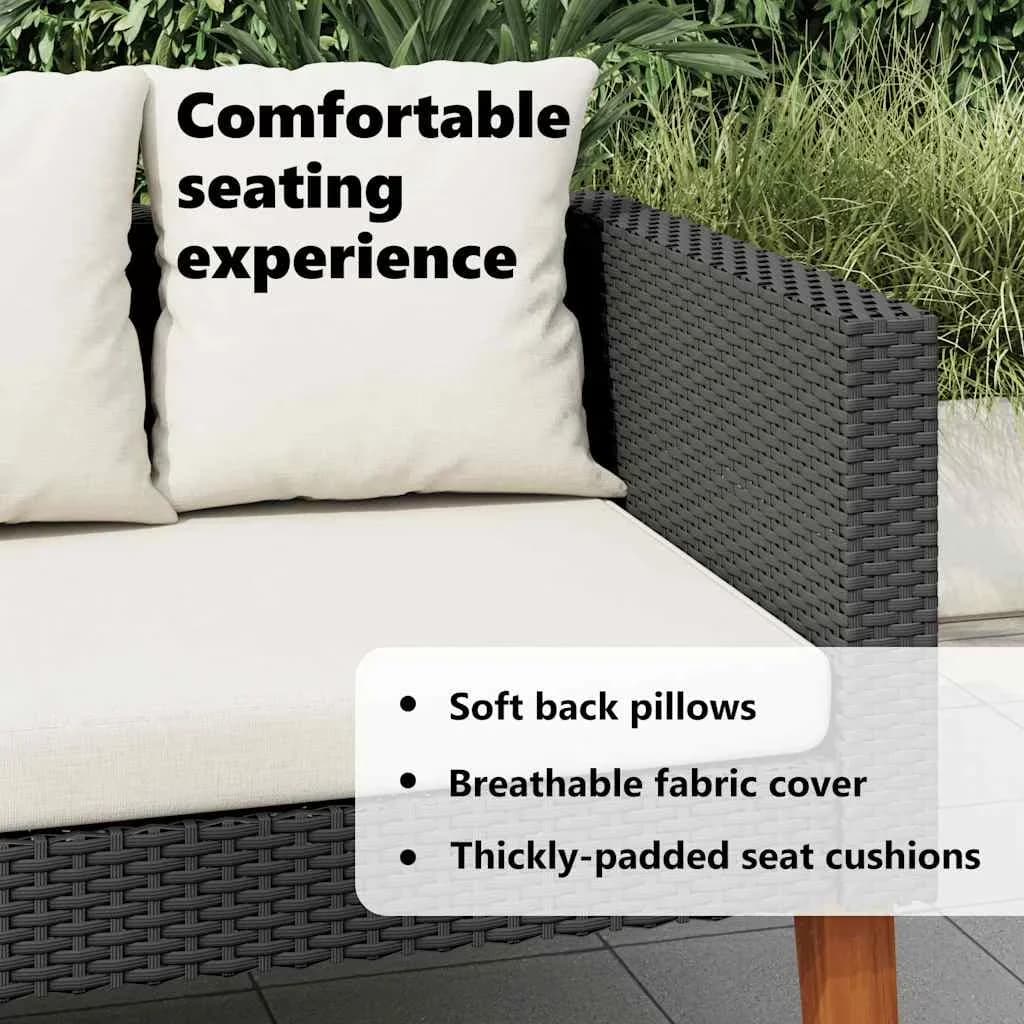 Outdoor Sofas Sectional Reliable with Weather-Resistant, Rustic/Lodge, Color: Black - Multicolor Model 7F5A0F