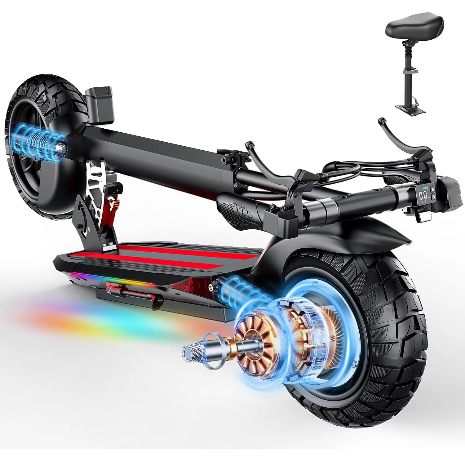 Professional Scooter with 1200W, 48V, Foldable - Synthetic Steel - Residential Grade Model F70BAD