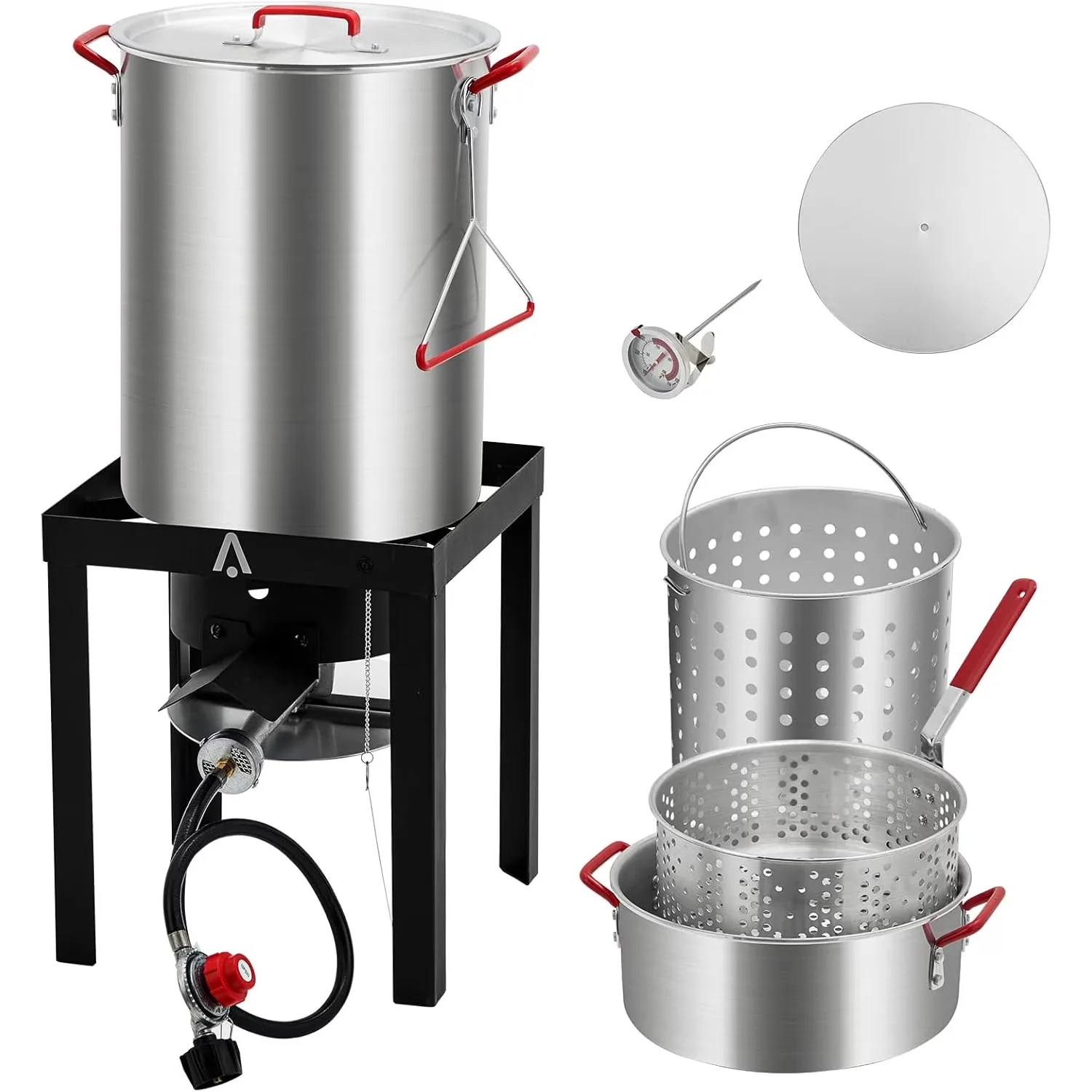 Outdoor Fryer Premium with 50000 BTU, 1 x Turkey Fryer Cooker Set - 30Qt Model 6AD117
