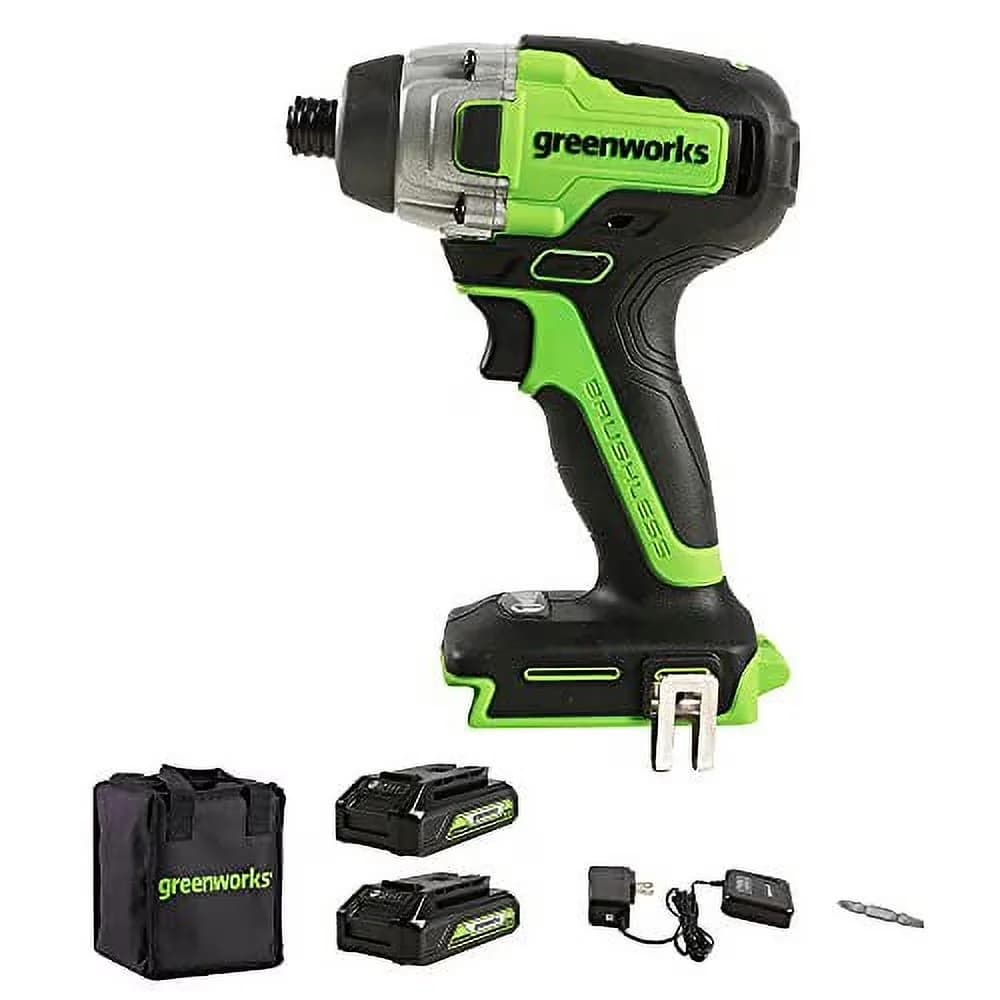 Premium Drills Driver with Battery, 24V - Green Impact Driver for Multiple Applications Model 970516