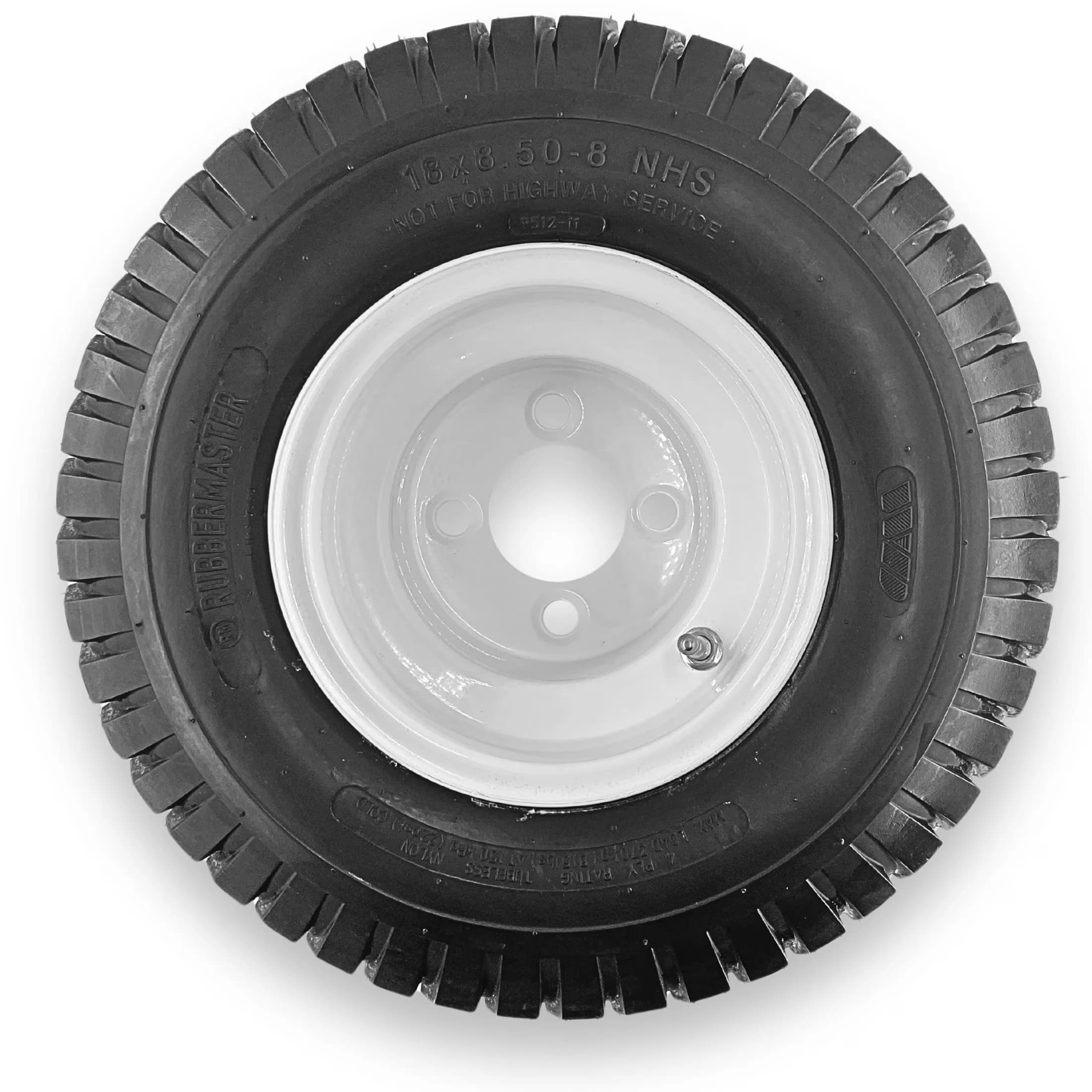 Modern Motor Home And Rv Tire with Heavy-Duty, 18x8.50-8 4 Ply Turf 4 on 4 Stamped - Model 55D243