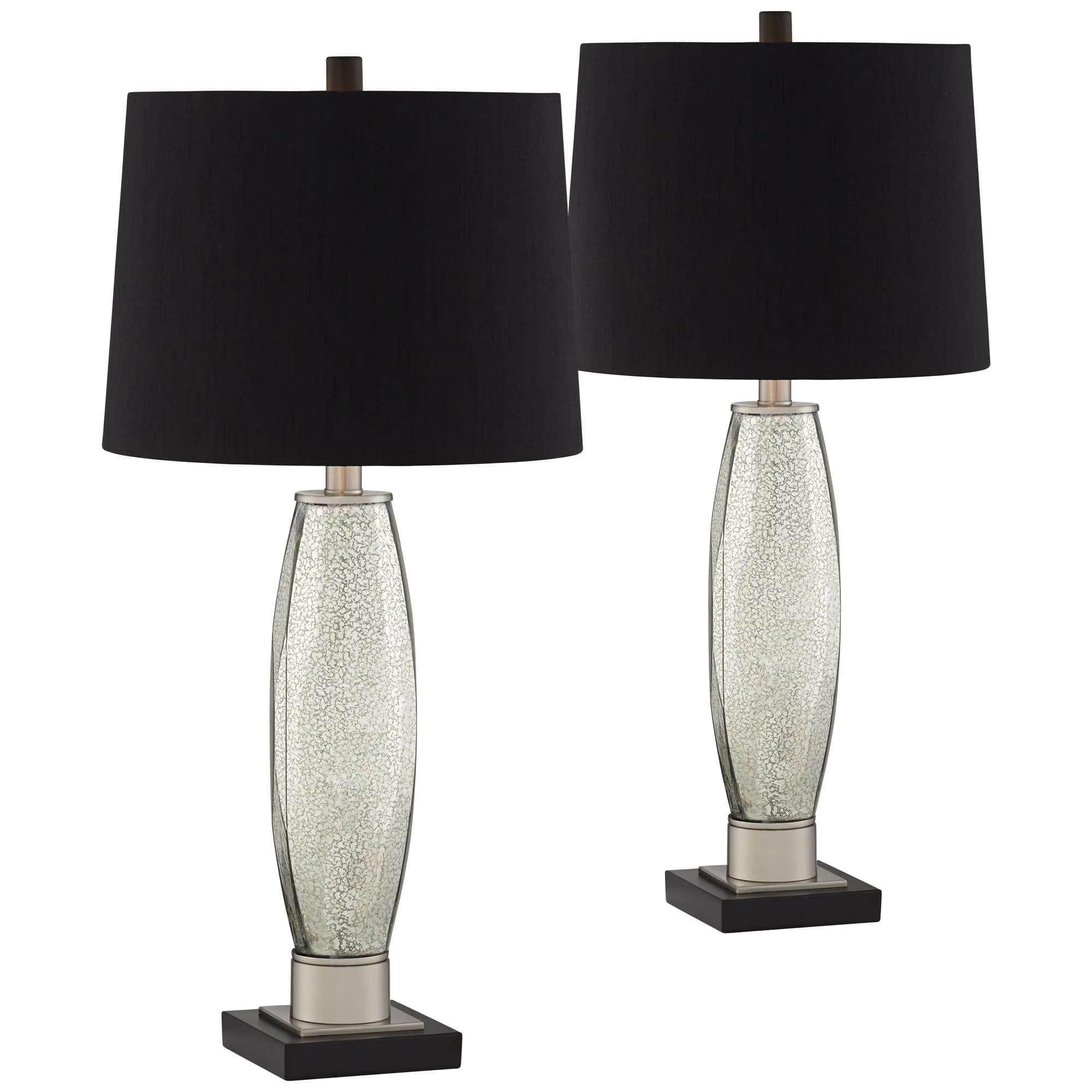 Compact Table Lamp with Incandescent, Modern - Silver Resin for Living Room, Bedroom Model 6F3033