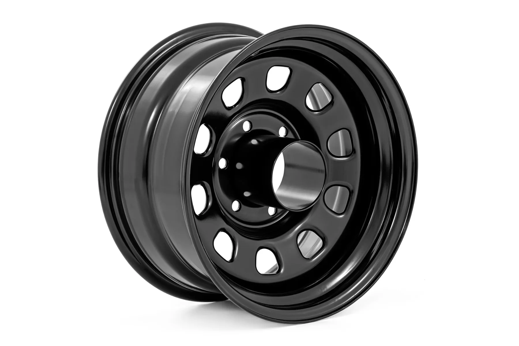Wheels And Rim Sleek with Rugged Wheels, Gloss black finish. - Steel Black Model 335261