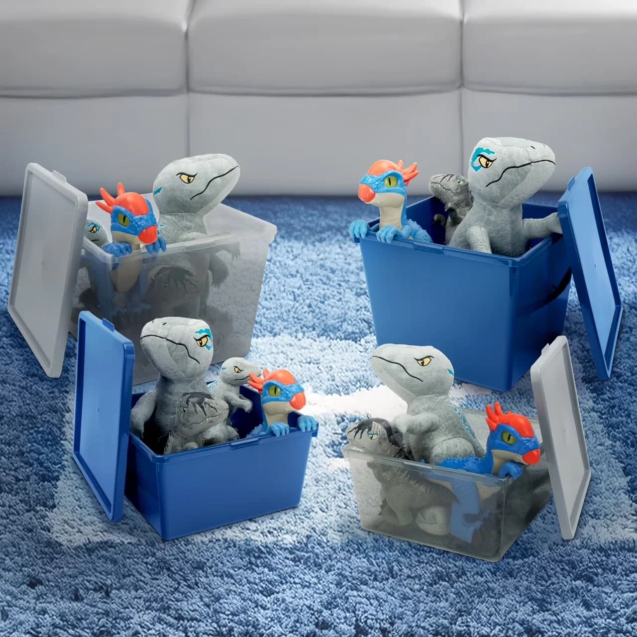 Efficient Garage Storage Supply with Rectangle Shape, Stack with alternative Medium Size - Plastic Gray Model F69D2F