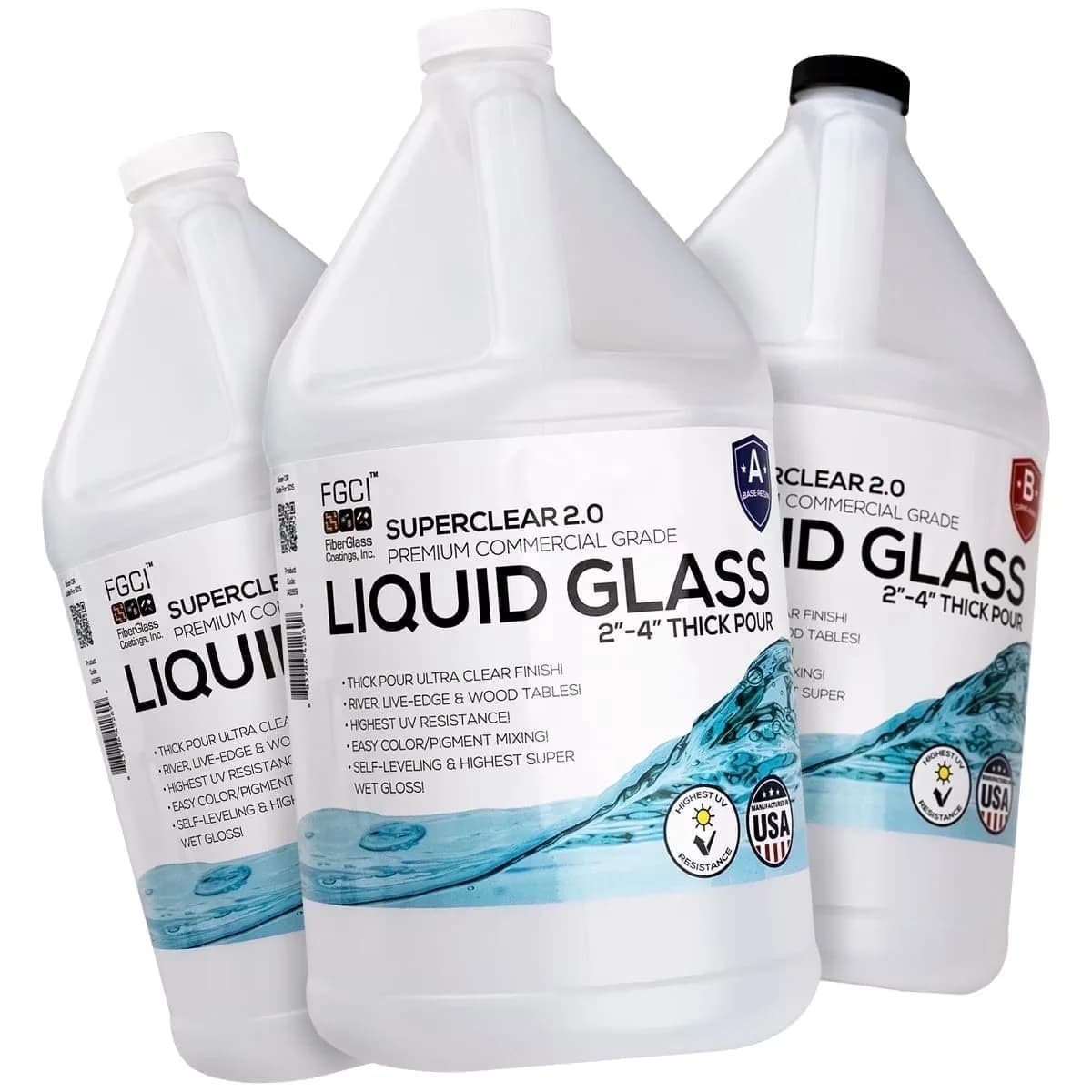 Sleek Building Material with 2-4 Inch Clear Casting Resin - Clear Epoxy Model FA3E5C
