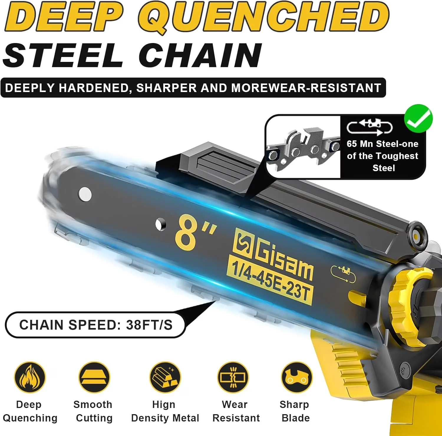 Pole Saw Sleek with Battery, 2-in-1 Electric Saws - 58 FT - Professional Series Model 77E512