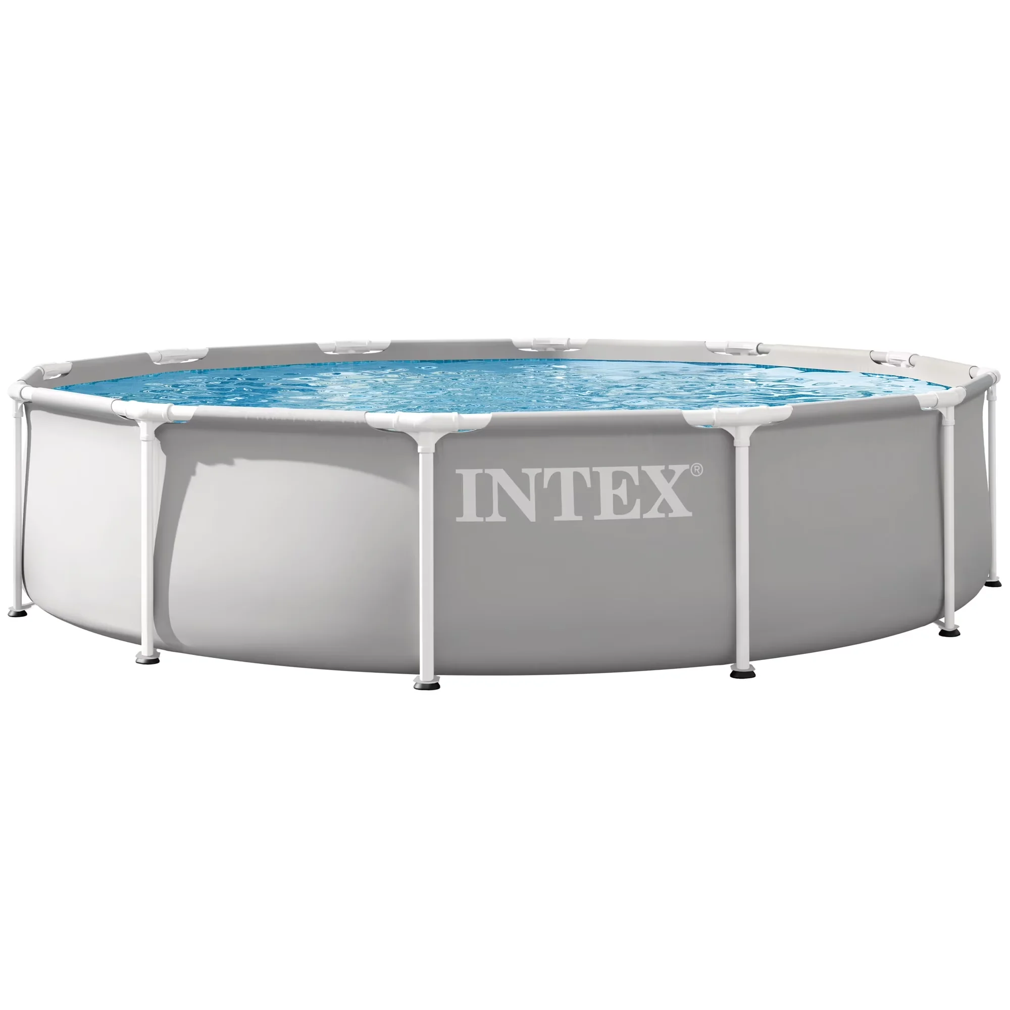 Essential Above Ground Pool with Puncture Resistant, T-Joint Snap Assembly - Gray Model C7DDBE