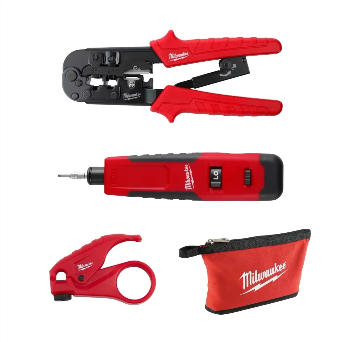 Innovative Hand Tool with Non-Slip Backing, STRIP. CRIMP. PUNCH. - Black Model E2CFBA