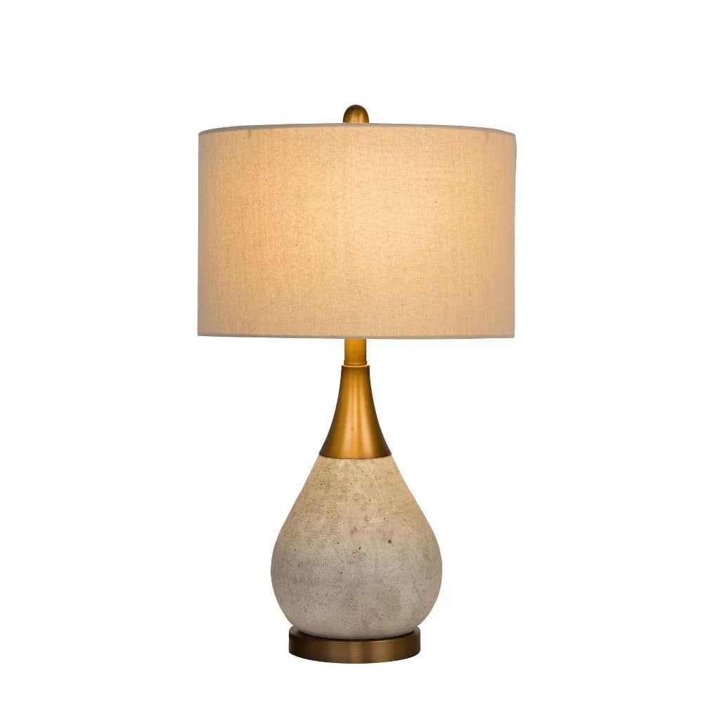 Professional Lamp with Incandescent, Traditional, Standard Lamps - Gold Steel/Concrete Model BB9A93