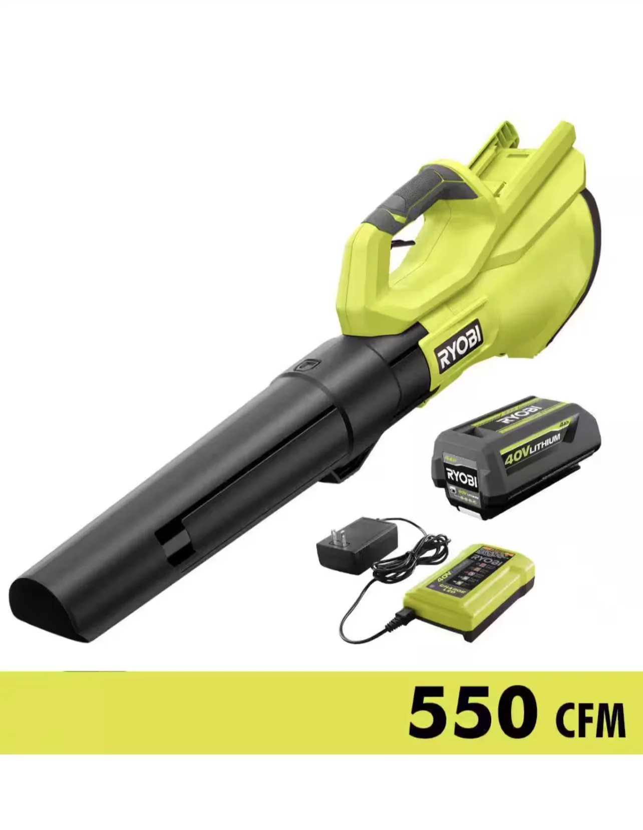 Leaf Blower Classic with Battery, 40V, 40V 550 CFM KIT - Contemporary Style Model 0A7C7D