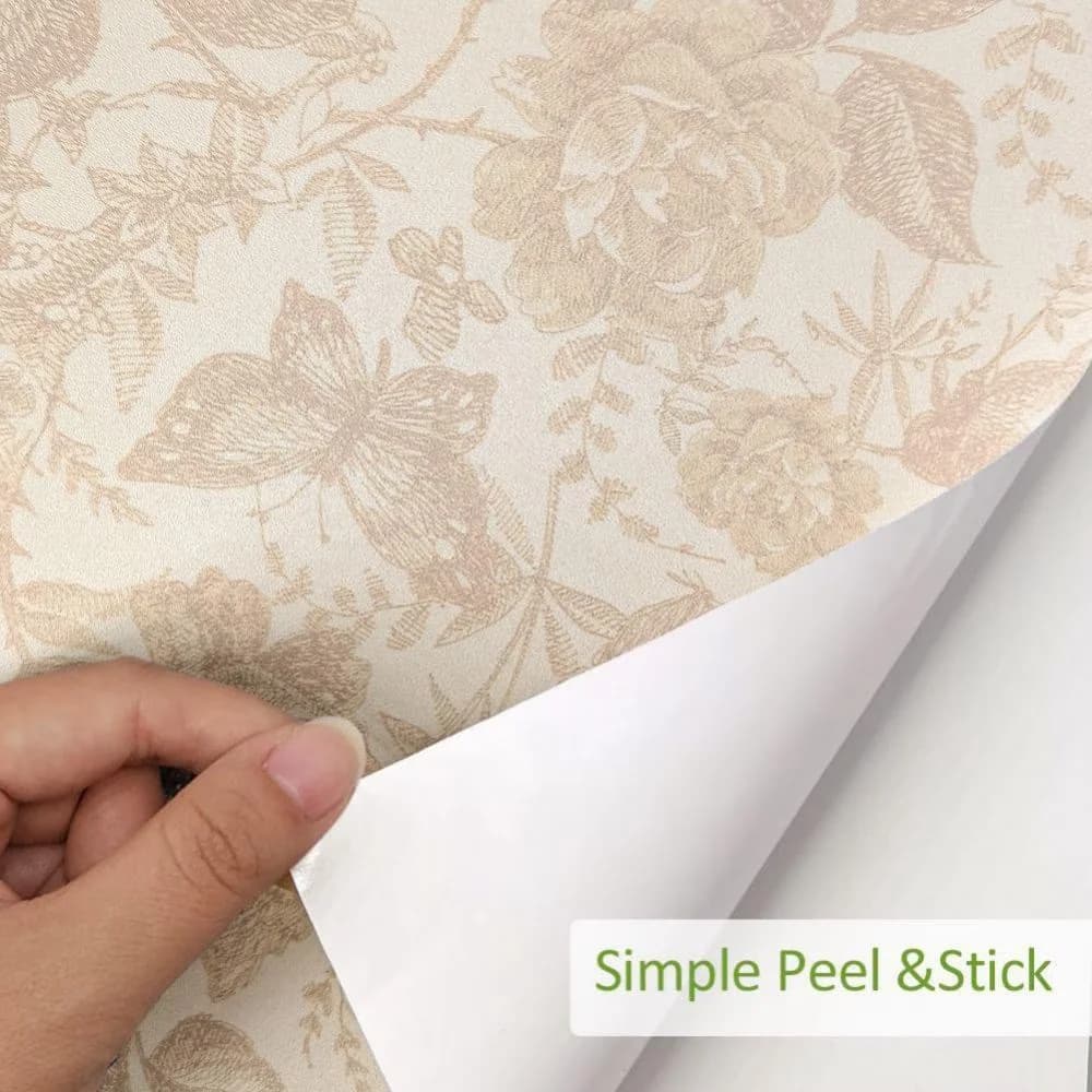 Reliable Wallpaper with Removable, Waterproof - White Pvc for Bedroom Floral Model 20EAD4