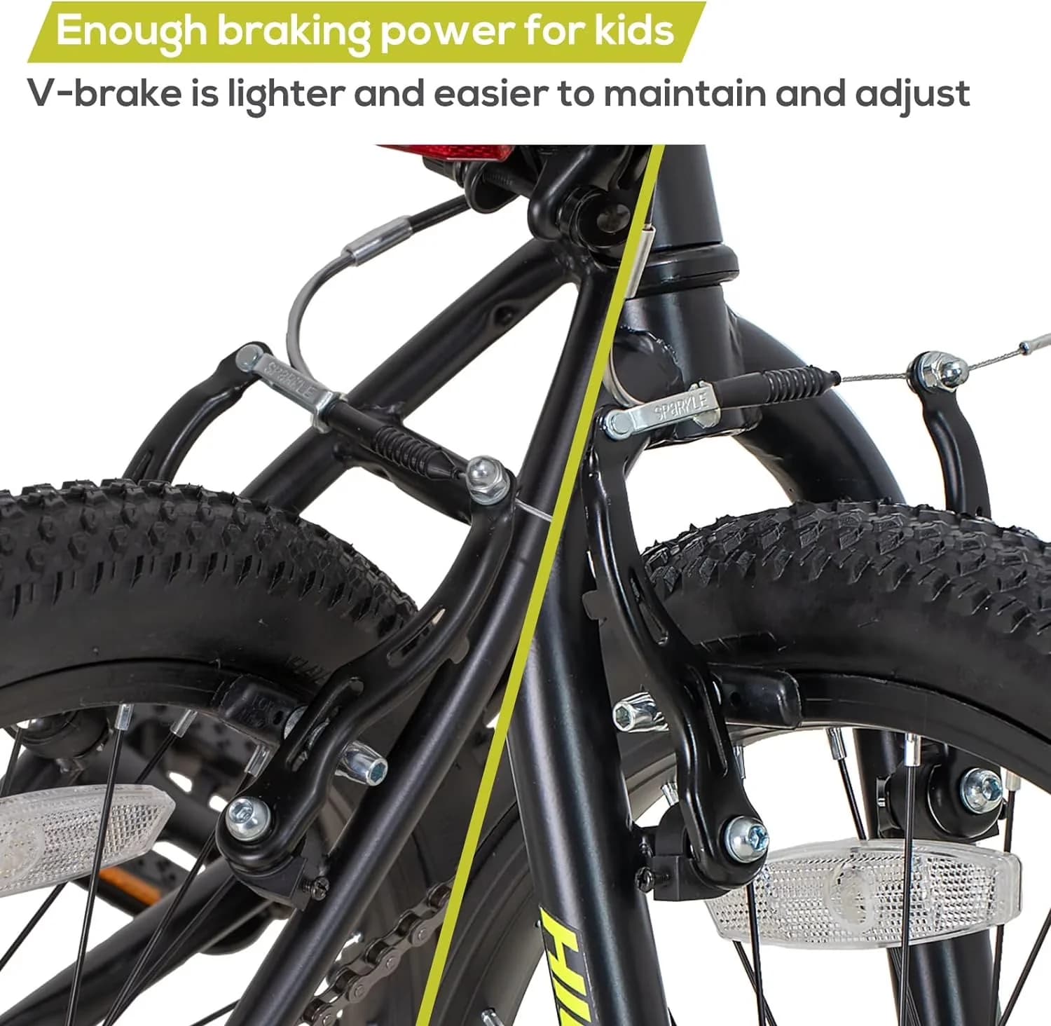 Compact Mountain Bike with Adjustable Seat Height, 20 inch Kids - Black Model 045112