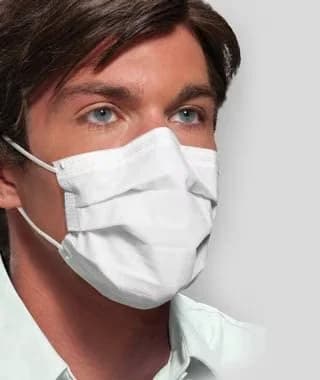 Protective Equipment Essential with 50/Box, White - Hypoallergenic Cellulose, Fluid Resistant Outer Layer White Model 2FEBCD