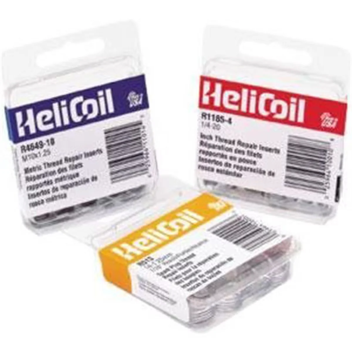 Durable Fastener with HELI-COIL R1191-8 Helical Insert, Tap Sizes: 1/2-20 STI - Silver Stainless Steel Model 1C85B1