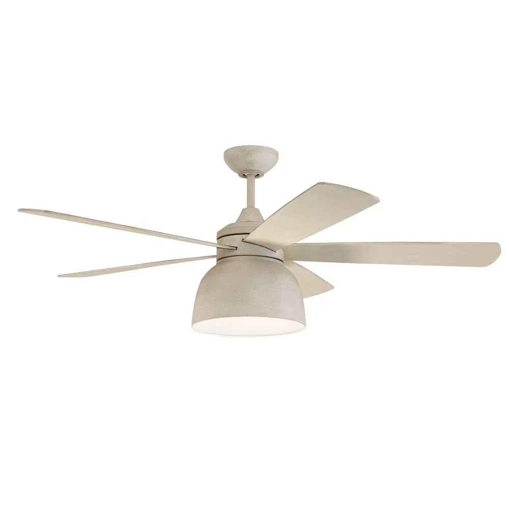 Modern Ceiling Fan with LED, Remote Controlled, 52" Ventura 52 - Metal White Model 5A47CC