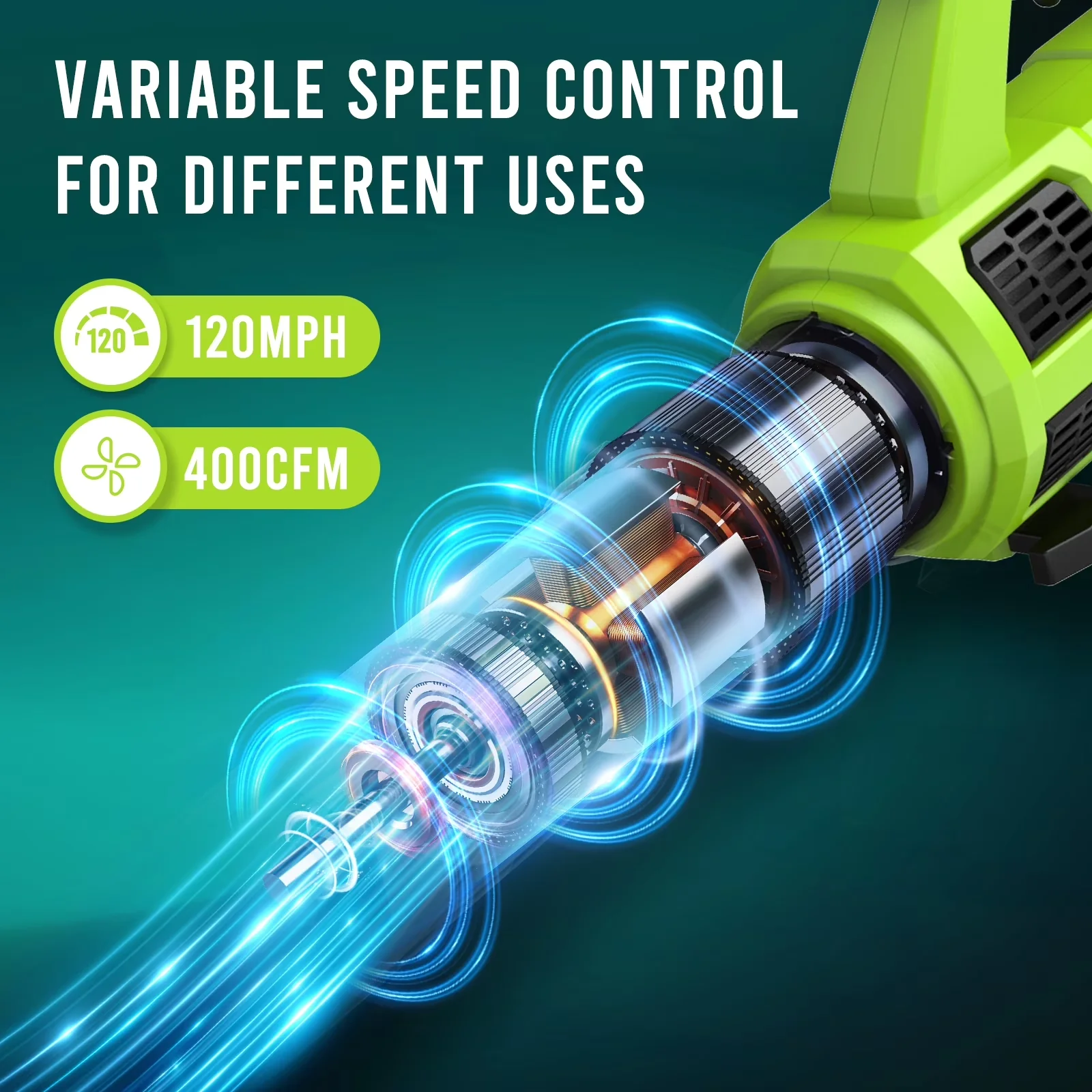 Classic Leaf Blower with Battery, 21V, 21V Cordless - Ergonomic Design Model EE1132