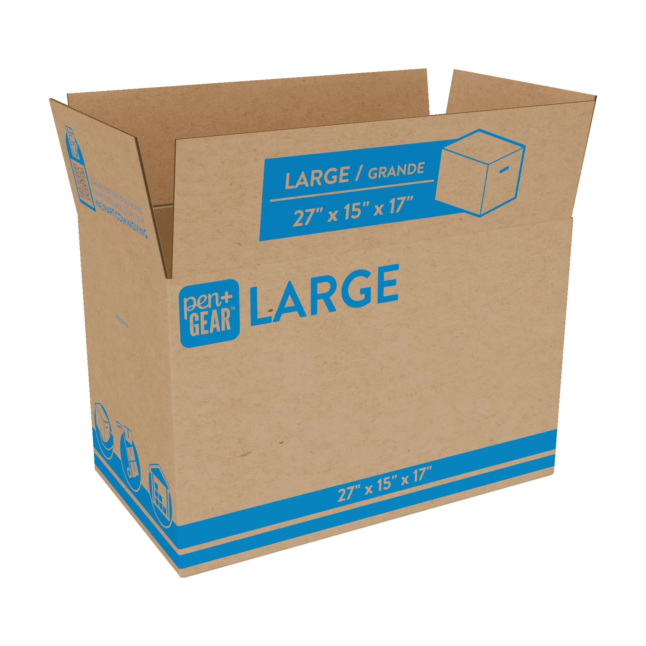 Sleek Moving with 15W, Kraft, Large Boxes - 27L - Traditional Style Model 7812C8