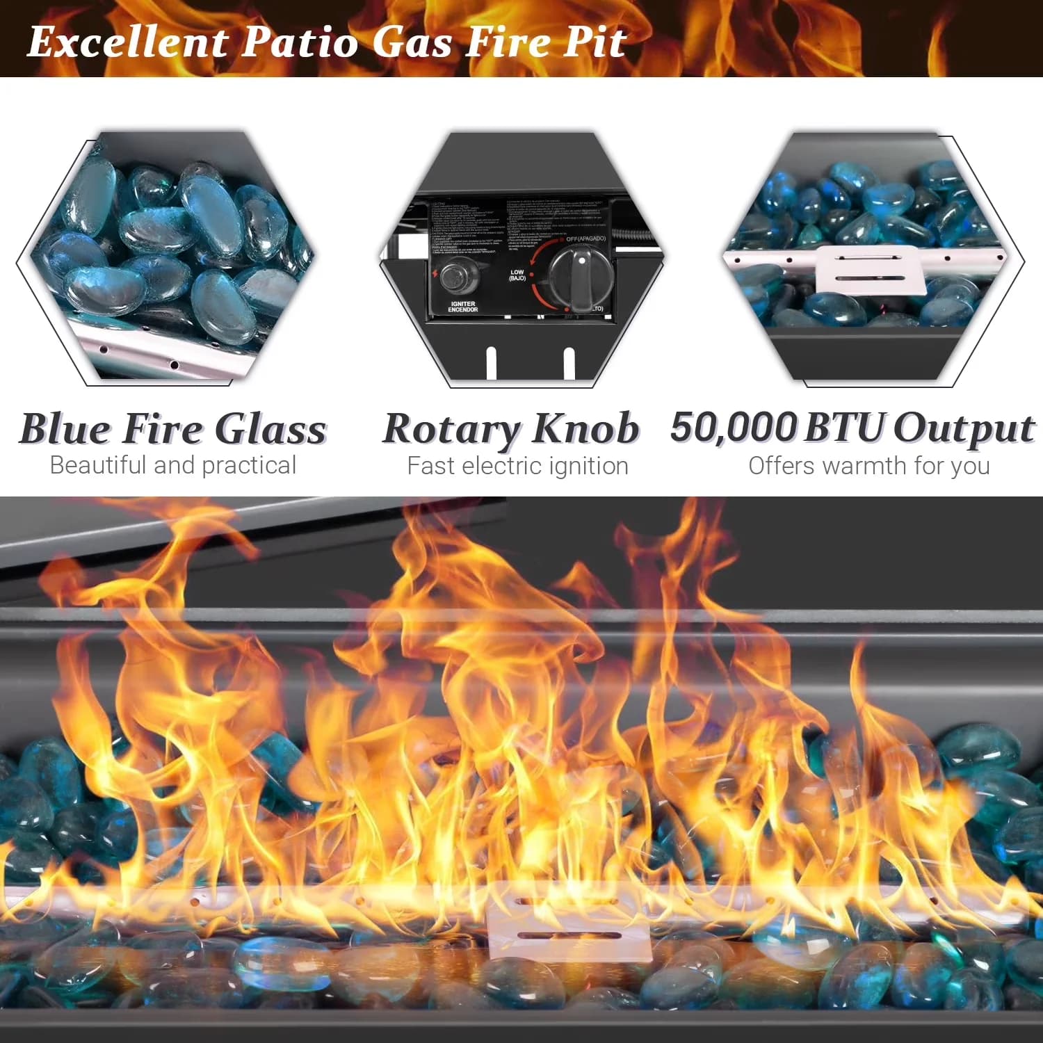 Outdoor Heating Innovative with 50000 BTU, Weatherproof - Black Steel, Iron Model CFA6C3