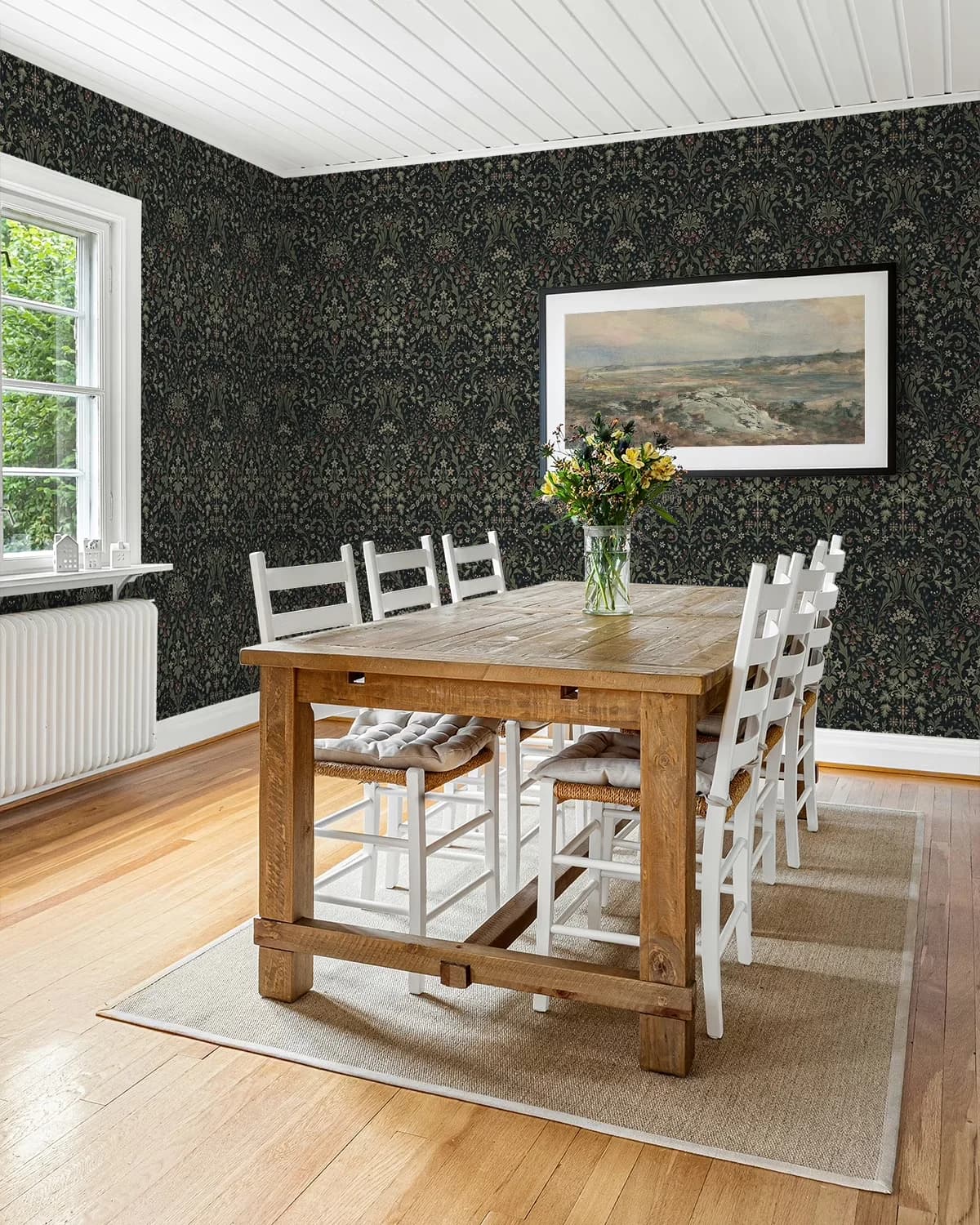 Sleek Wallpaper with Washable, 20.5 in. W x 18 ft. L Roll - Peel And Stick Vinyl Blue Model A8D7B9