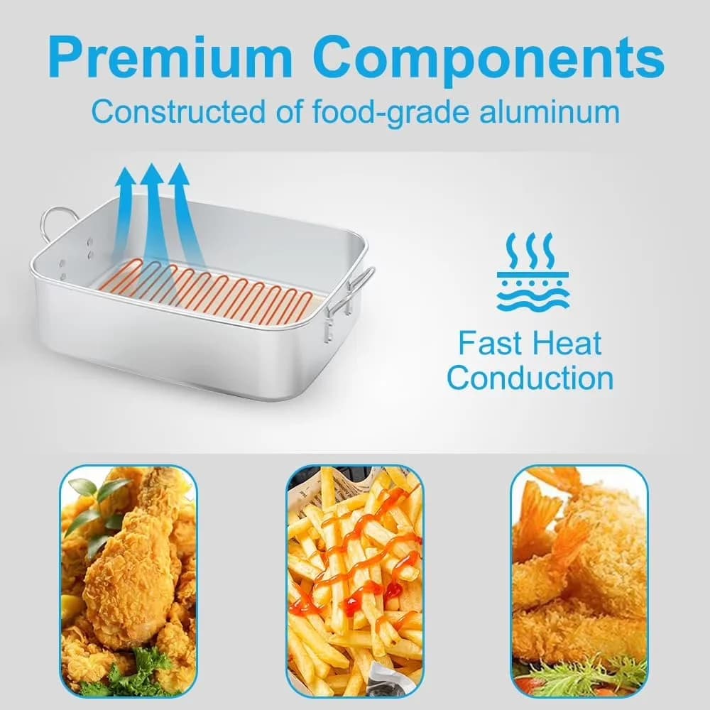 Stylish Outdoor Fryer with Aluminum Deep Pot, Rectangular Fish Basket for Outdoor - Model AF073C