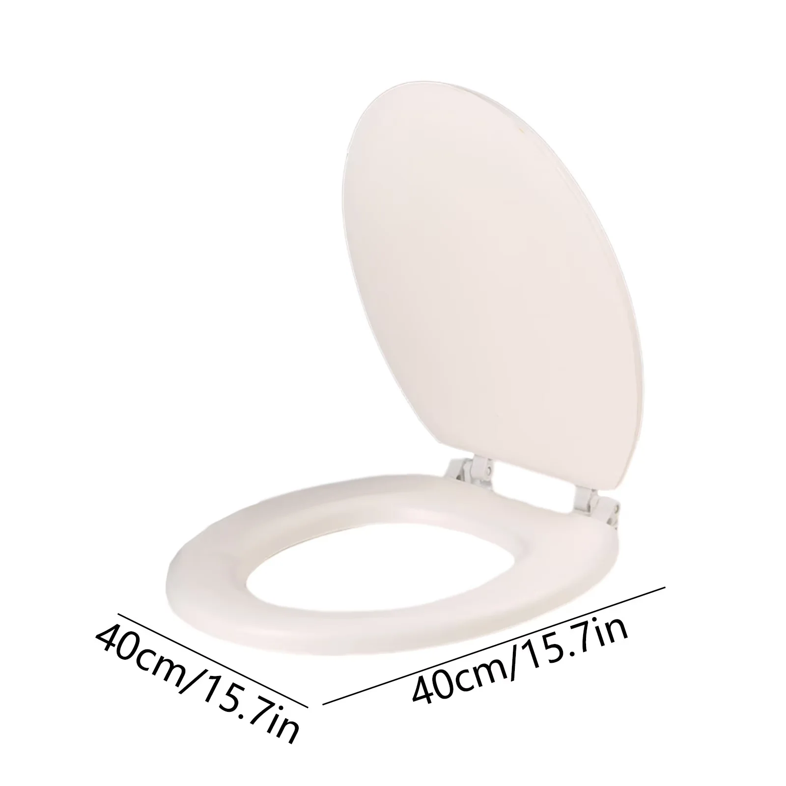 Toilet Seats And Lid Sleek with Easy Installation - White Plastic - Space-Saving Design Model 4D1AAF