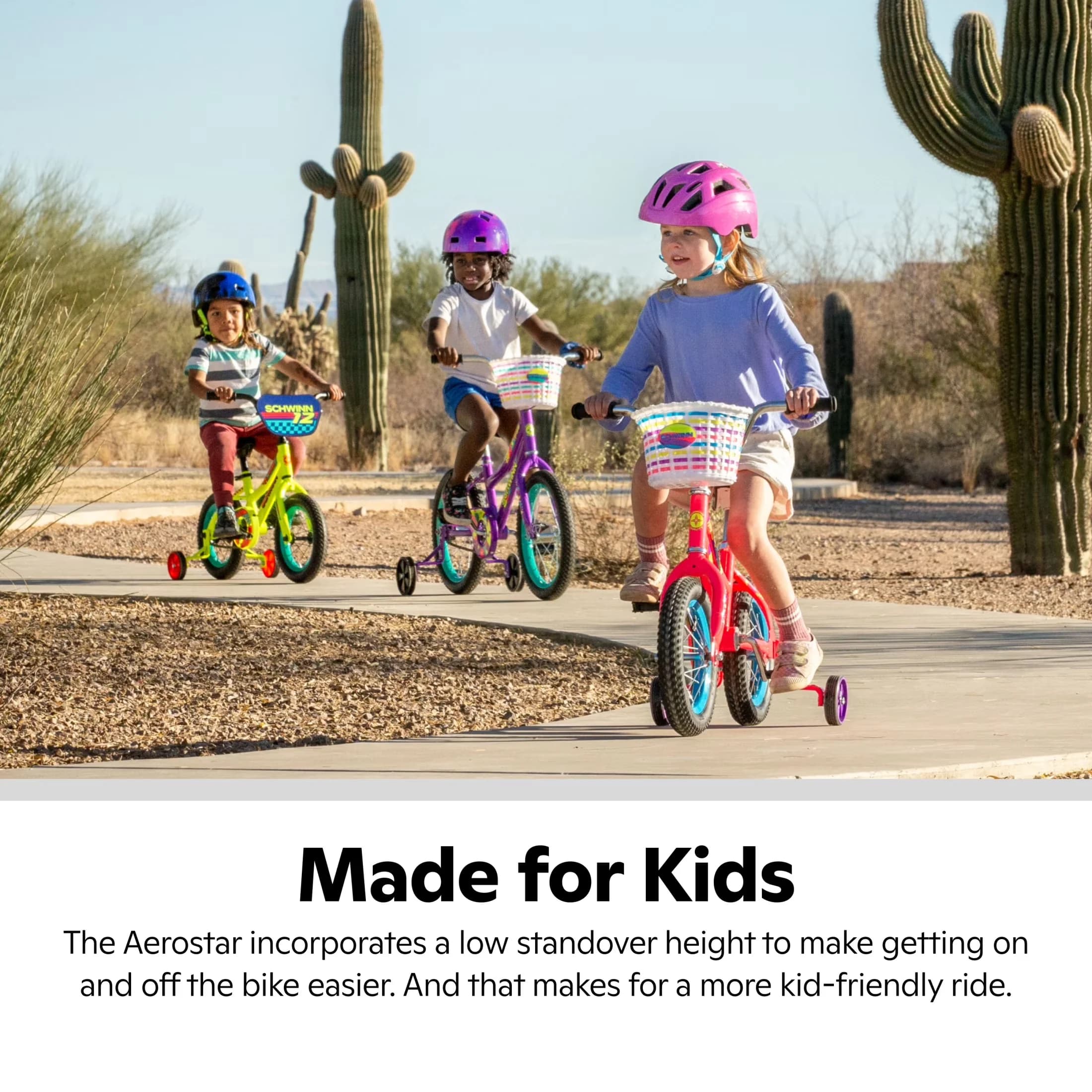 Stylish Kids Bike with Adjustable Seat Height, Ages 2-4 Years, Aerostar 12-in. Children's - Pink Model A98177