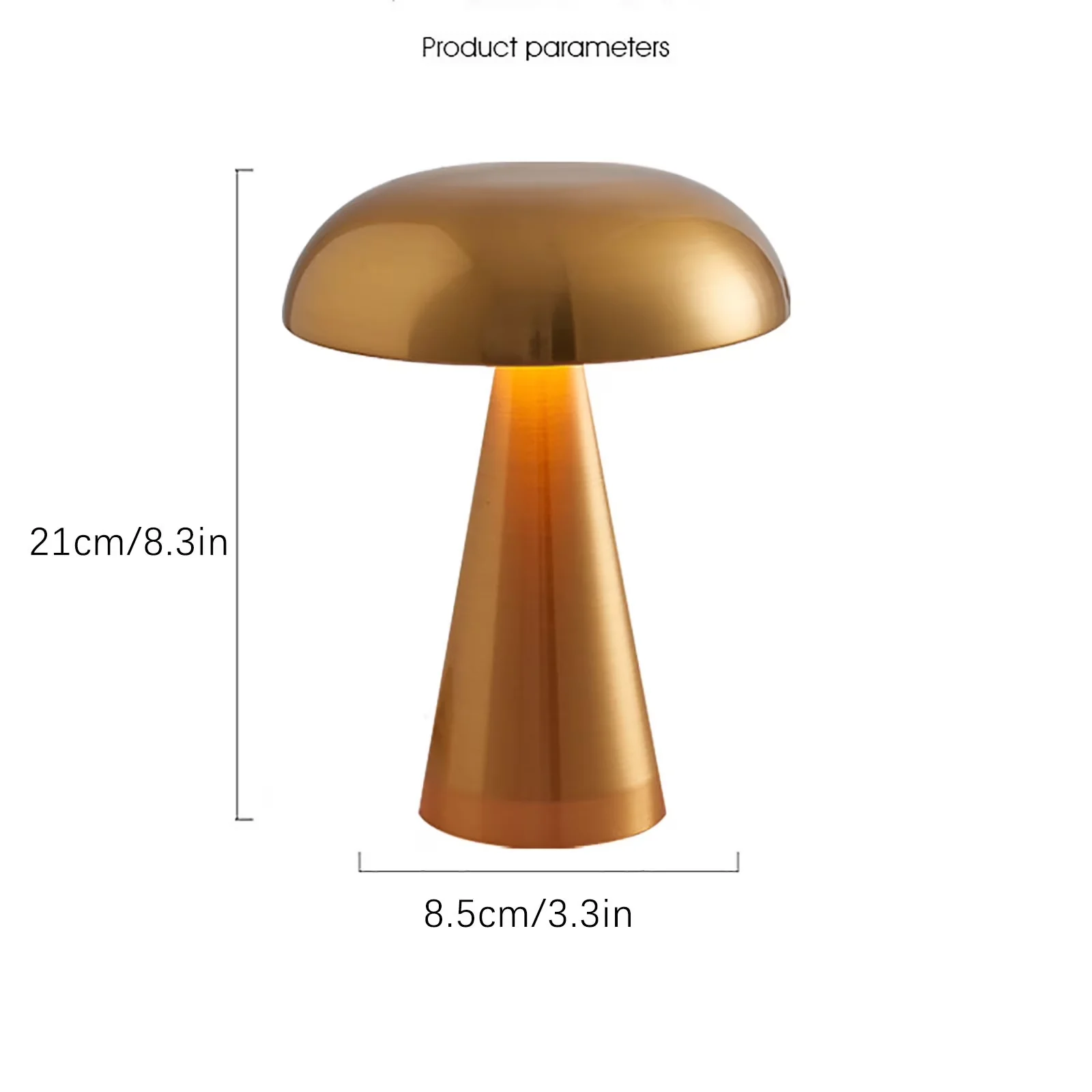 Compact Table Lamp with LED, Battery - Gold Hotel - Reliable Performance Model CF80AE