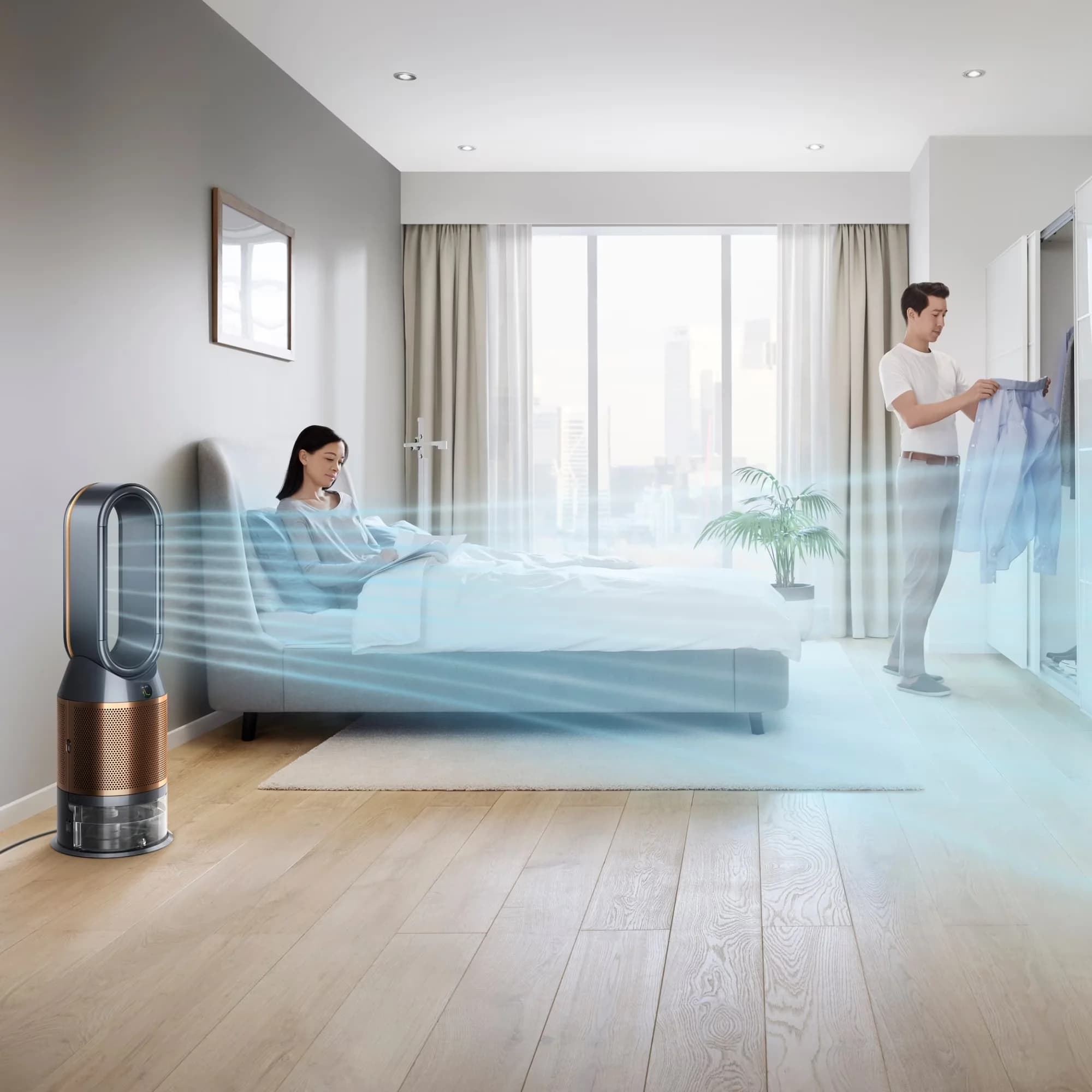 Air Purifier Modern with Filter Change Indicator, Automatic Shut-Off, Variable Speed - Silver Model E23B61