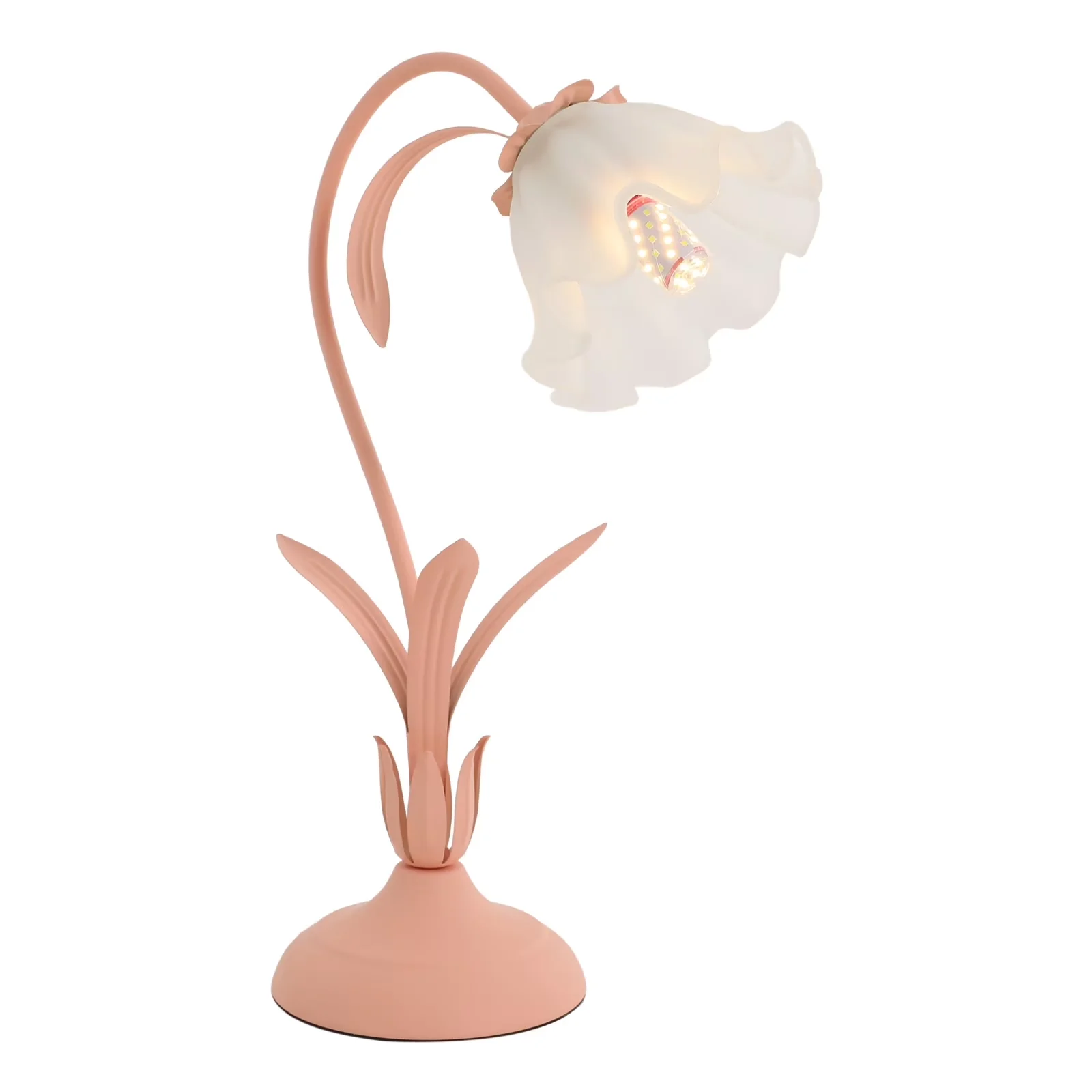 Modern Table Lamp with LED, Bedside Lamps - Pink Iron E27 - Commercial Quality Model FFBE99