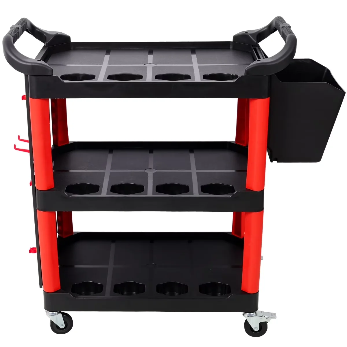 Toolstorage Classic with Easy Clean, 3 Tier Rolling Auto Detail Cart - Black Plastic for Garage Model 0AFC3F