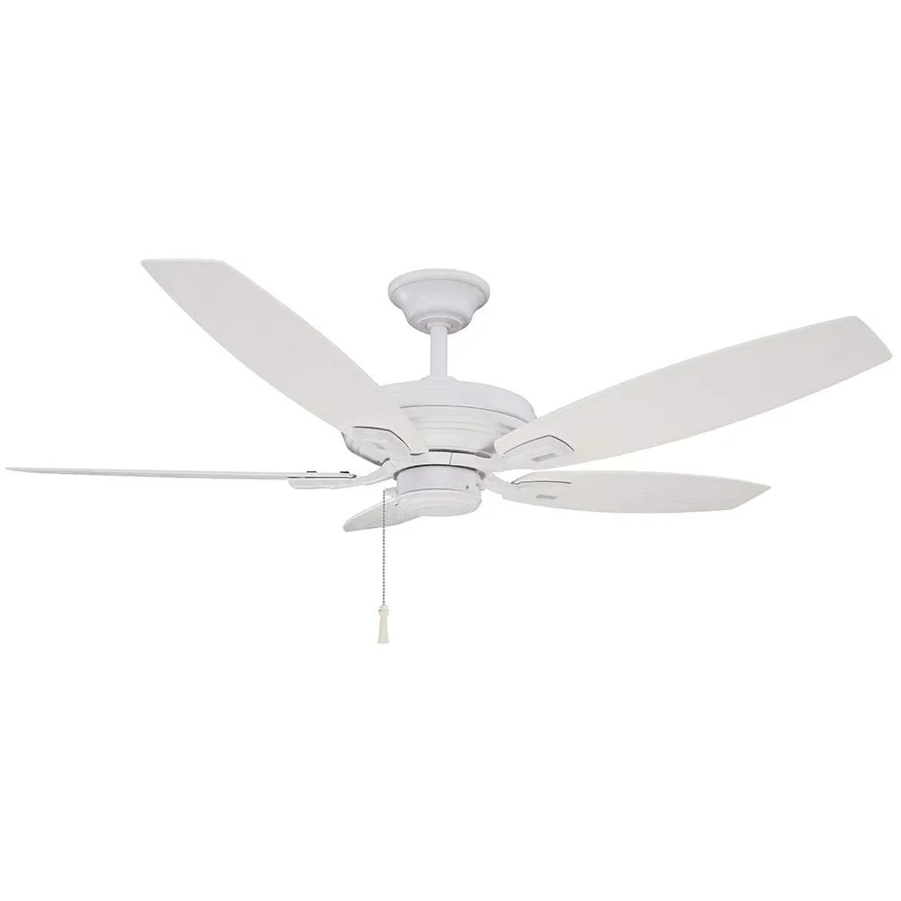 Ceiling Fan Durable with LED, Reversible Blades, Modern - Glass White 52 in Model 329844