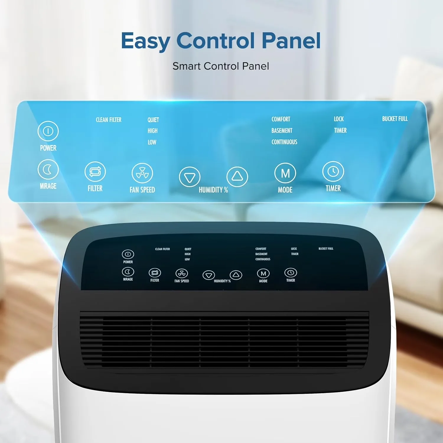 Dehumidifier Reliable with 24HR Timer (Home/Basement), Dual Drainage - White Model 11C365