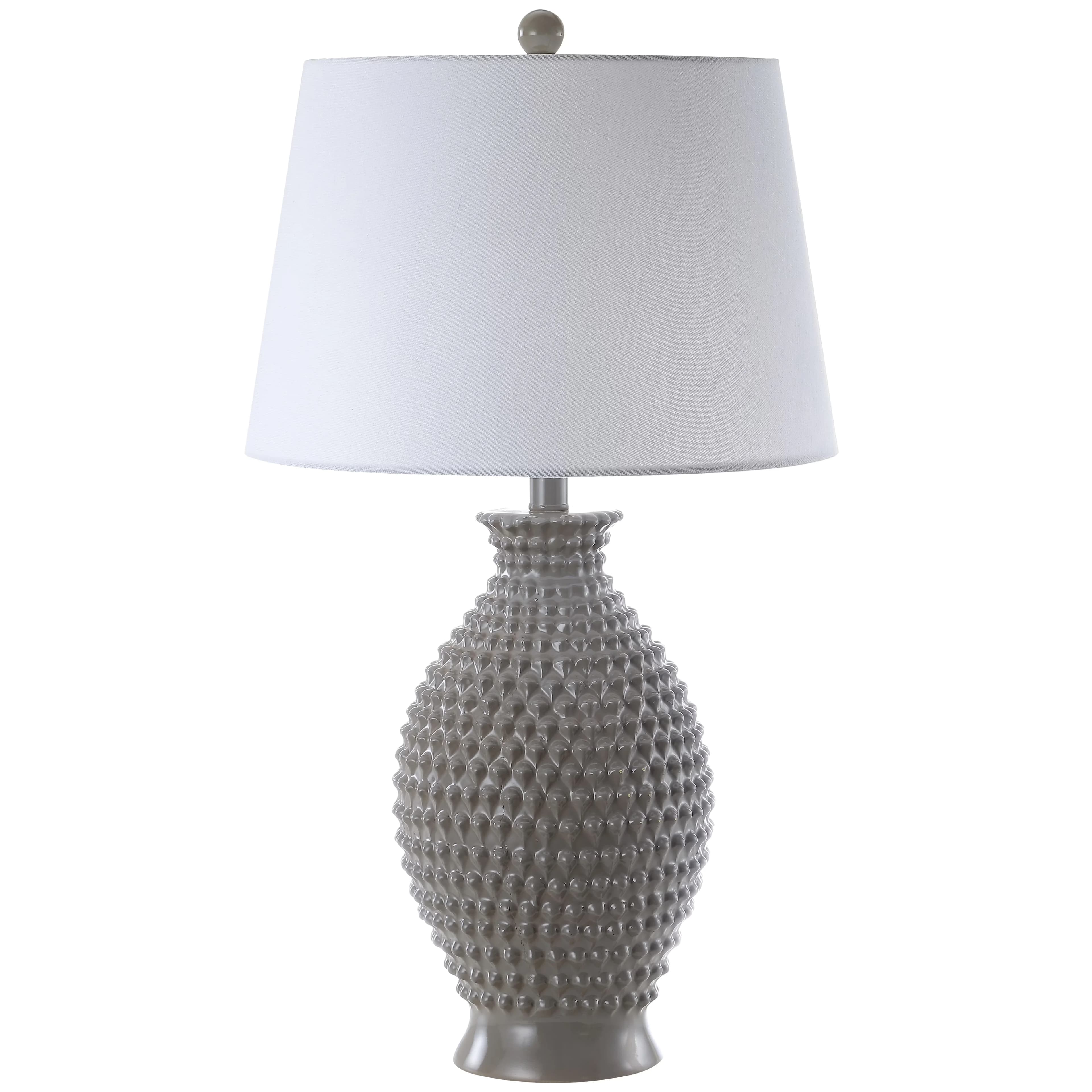 Lamp Set Stylish with LED, Contemporary, Shade Color: Off-White - Gray Resin Model 7E8B35