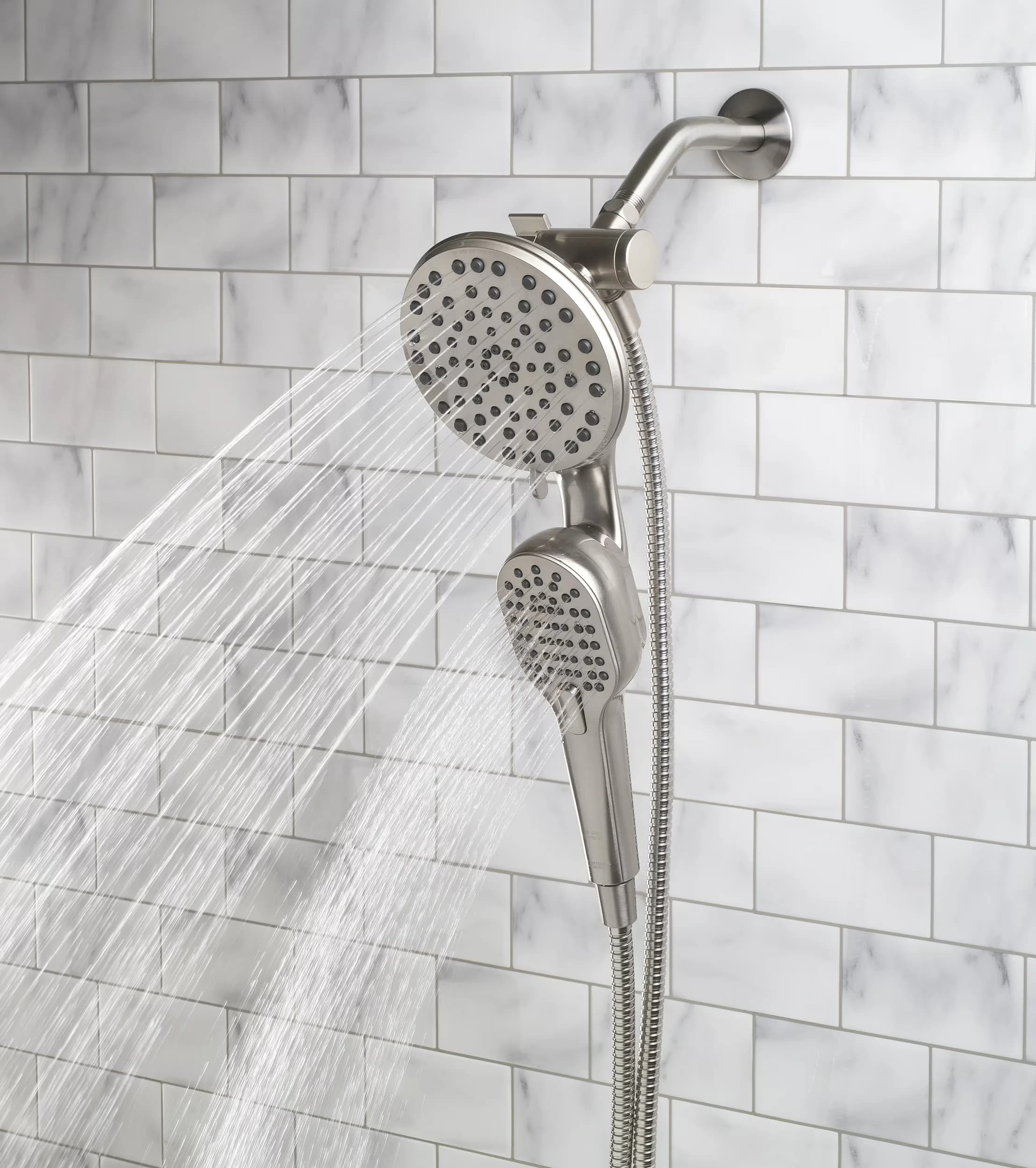 Reliable Shower Head with Magnetic, Satin Nickel, 4-Spray - Plastic Silver Model 3EB941